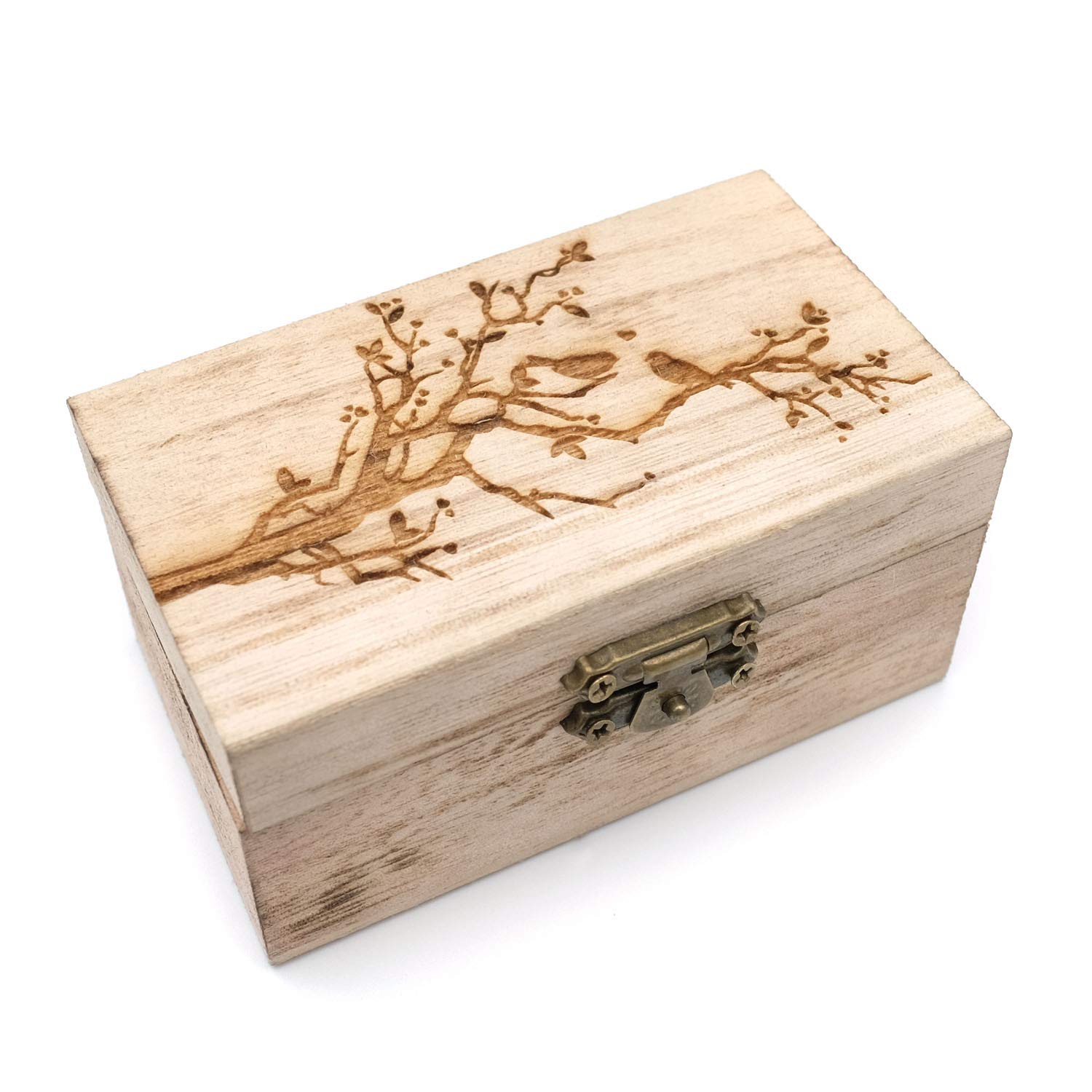 Custom Love Birds Ring Box - Rustic Wedding Gift for Her - Proposal & Engagement