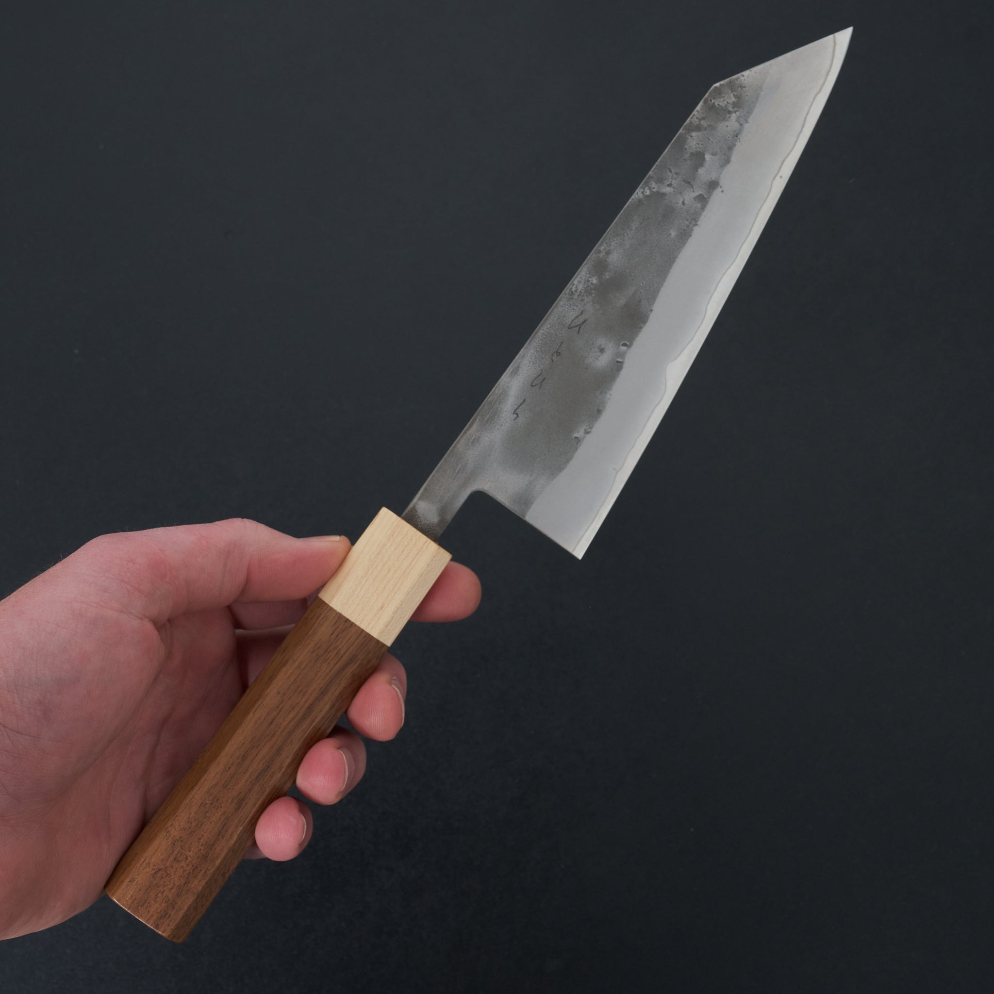 Hitohira TD SLD Nashiji Bunka Knife 170mm with Walnut Handle - Japanese Chef Knife for Precision Slicing, Dicing & Vegetable Prep