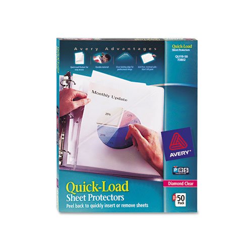 Premium Diamond Clear Sheet Protectors - Quick Top & Side Loading, Letter Size (8.5