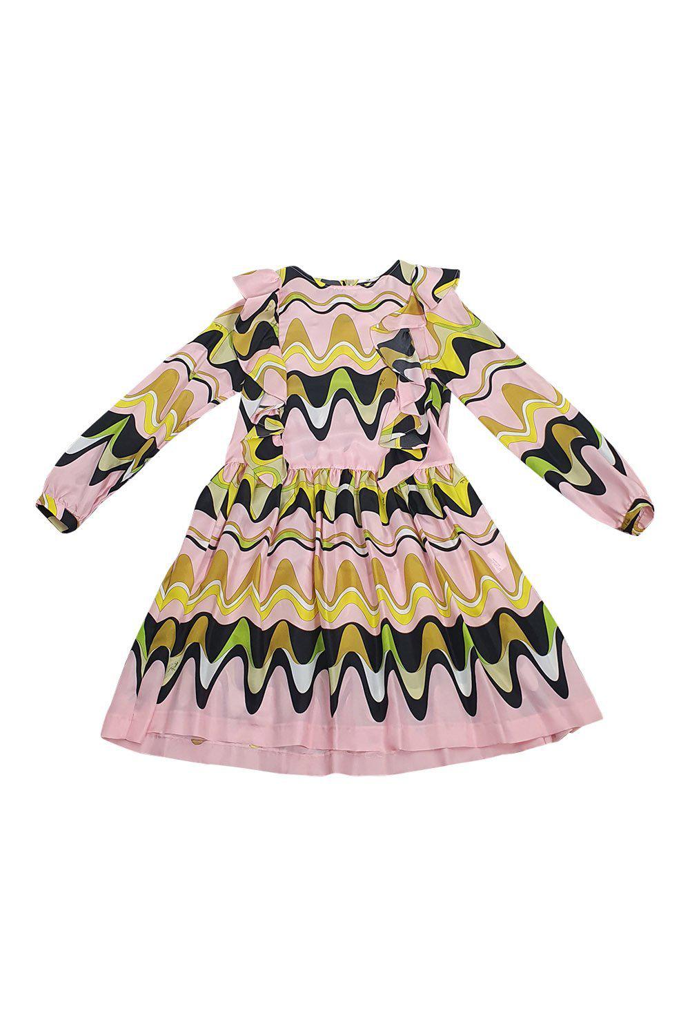 Emilio Pucci Women's Silk Blend Long Sleeve Twist Front Twill Dress - Elegant Cocktail & Evening Wear for Special Occasions
