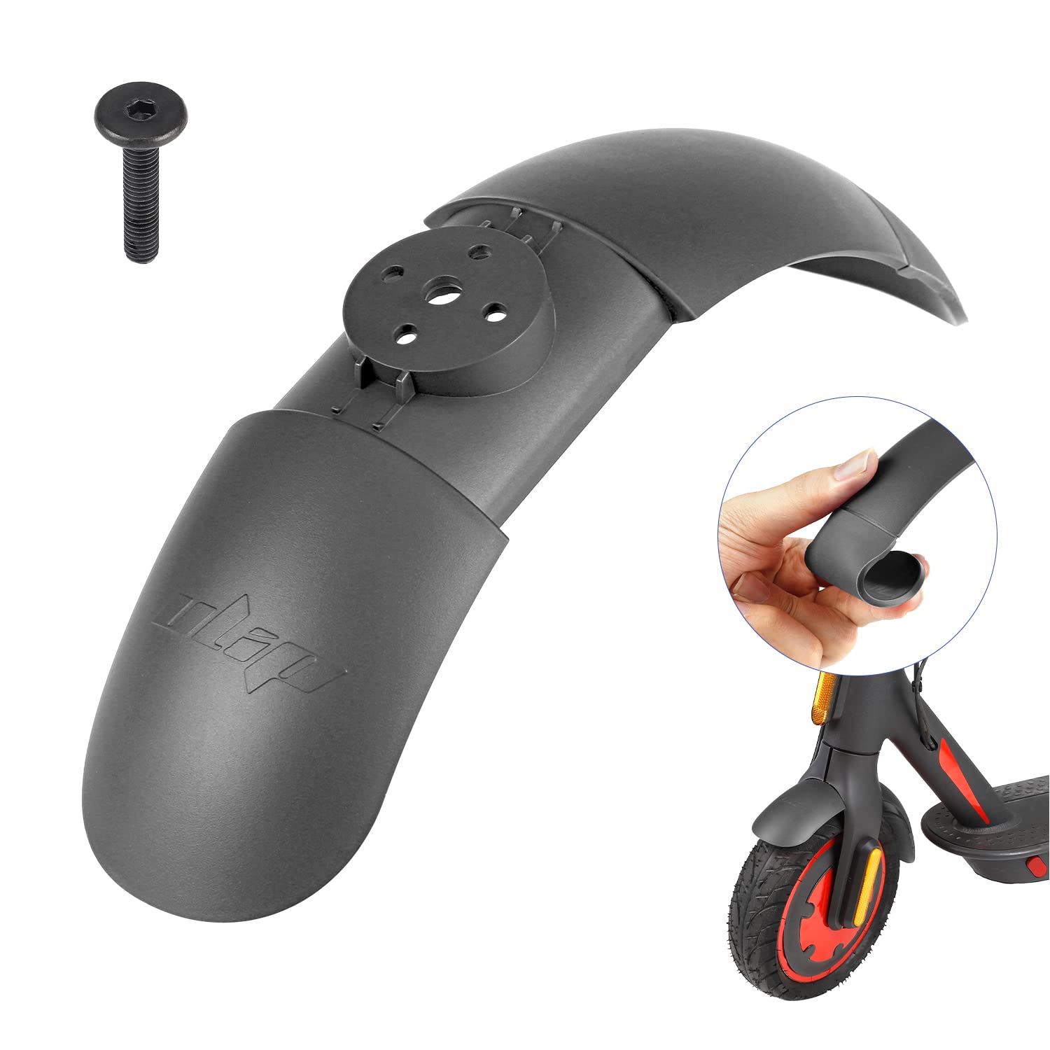 Ulip Scooter Front Fender Replacement Mudguard - Compatible with Xiaomi M365 Pro, 1S, Pro2, MI3 Electric Scooters (Gray) | Durable Protection Against Splashes & Debris for Urban Commuting