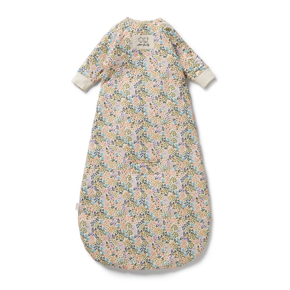 Tiny Bloom Organic Cotton Long Sleeve Baby Sleeping Bag 2.5 TOG - Soft & Breathable for Newborns & Infants - Perfect for Nursery, Daycare & Cozy Nighttime Sleep