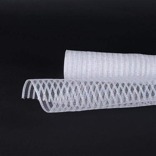 BBCrafts White Deco Mesh Laser Eyelash - 10 Inch x 10 Yards for Wreath Making, Party Decorations & DIY Craft Projects