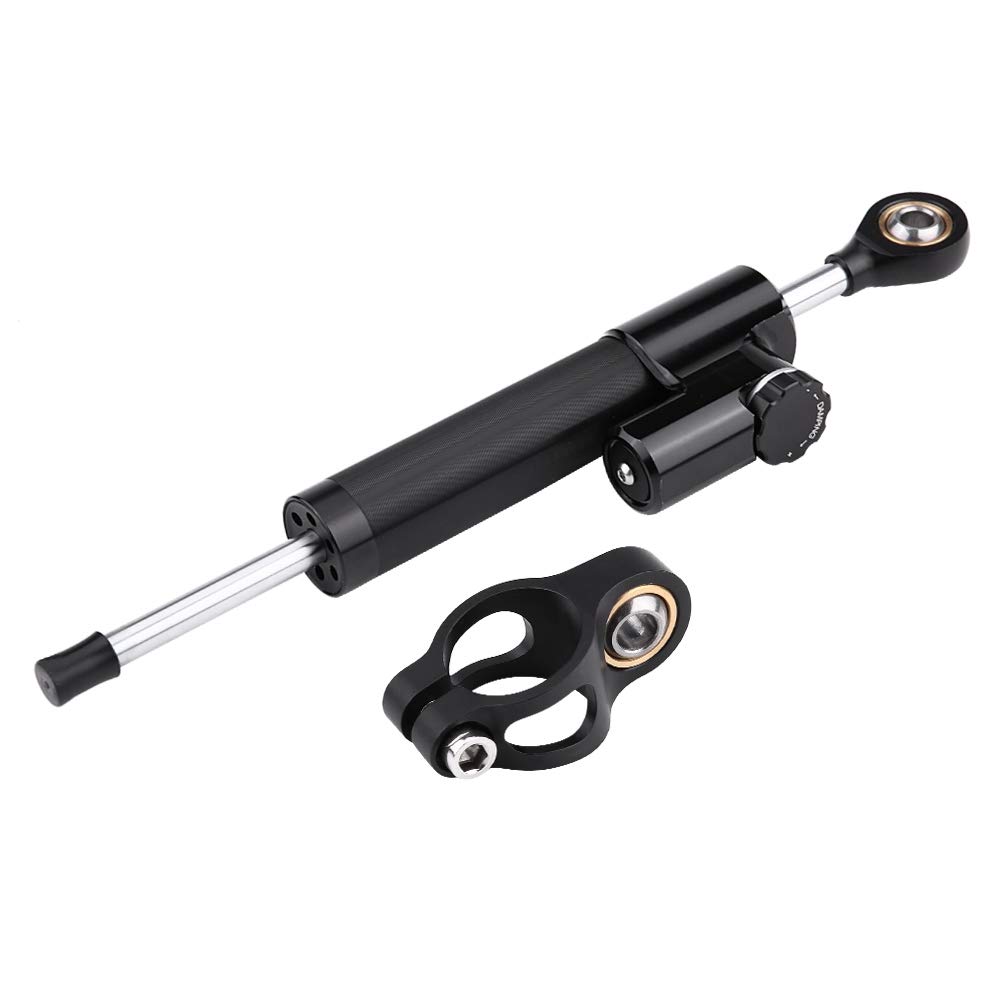 AQXREIGHT Universal Motorcycle Steering Damper Stabilizer - Aluminum Linear Reversed Safety Control for Harley, Honda, Yamaha - Perfect for Off-Road, Racing & Long-Distance Riding