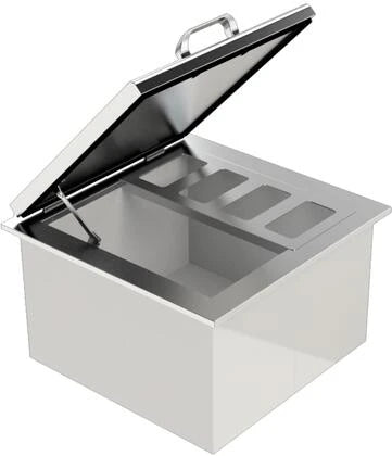 NorCal 260 Series 25 Inch Drop In Ice Bin Cooler with Condiment Tray - Perfect for Outdoor Parties, BBQs, and Camping Trips