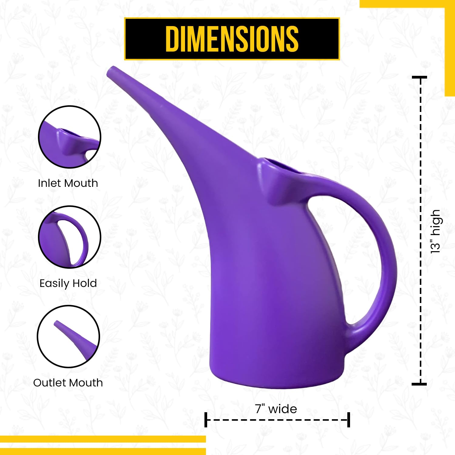 KP KOOL PRODUCTS 1/2 Gallon Small Watering Can for Indoor & Outdoor Plants - Purple Plastic Plant Waterer for Garden, Balcony & Houseplants (1 Pack) - Perfect for Delicate Flowers, Herbs & Succulents