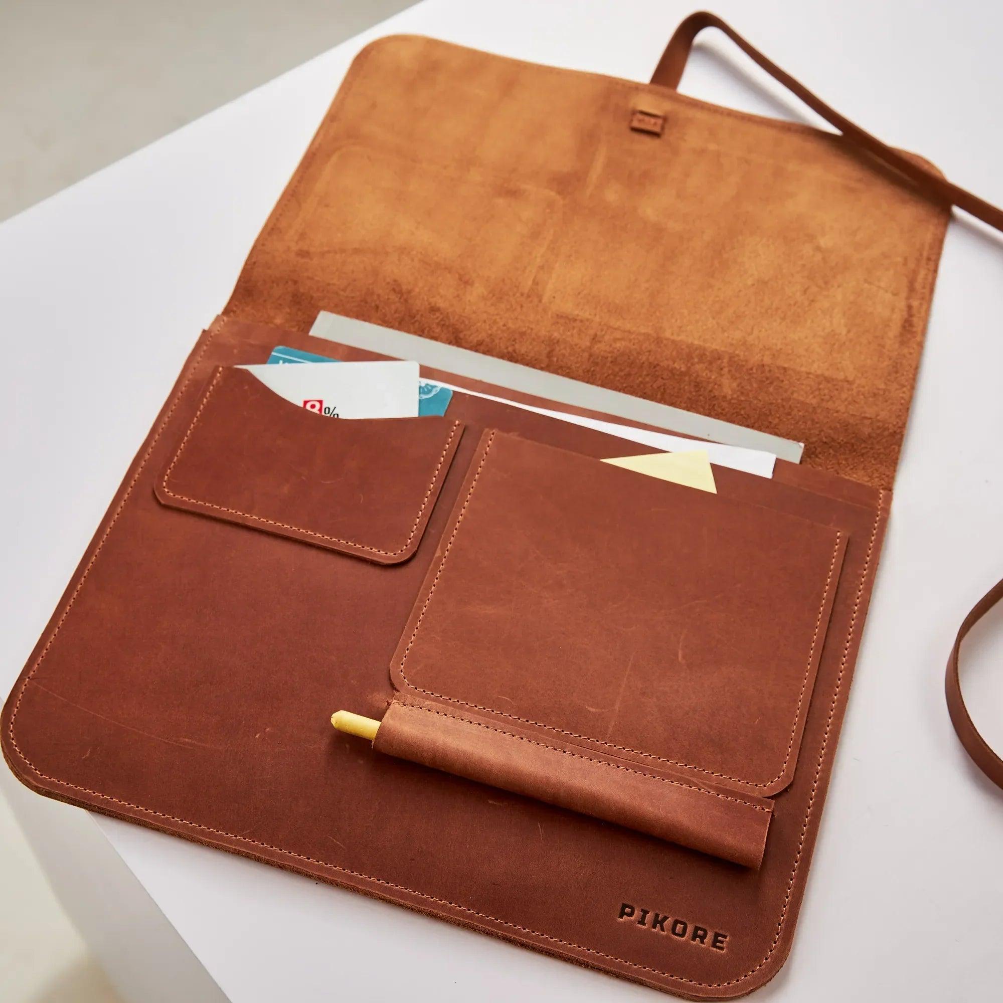 Premium Genuine Leather Document Holder - Slim & Durable Business Portfolio Organizer for Professionals | Perfect for Office, Travel, and Meetings