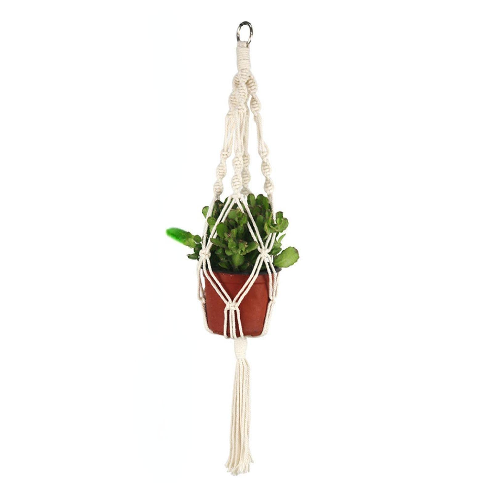 Handmade Macrame Hanging Planters for Indoor Plants - Boho Wall Decor & Courtyard Garden Hanging Flower Pot Holder | Perfect for Living Room, Balcony, and Home Office Decor