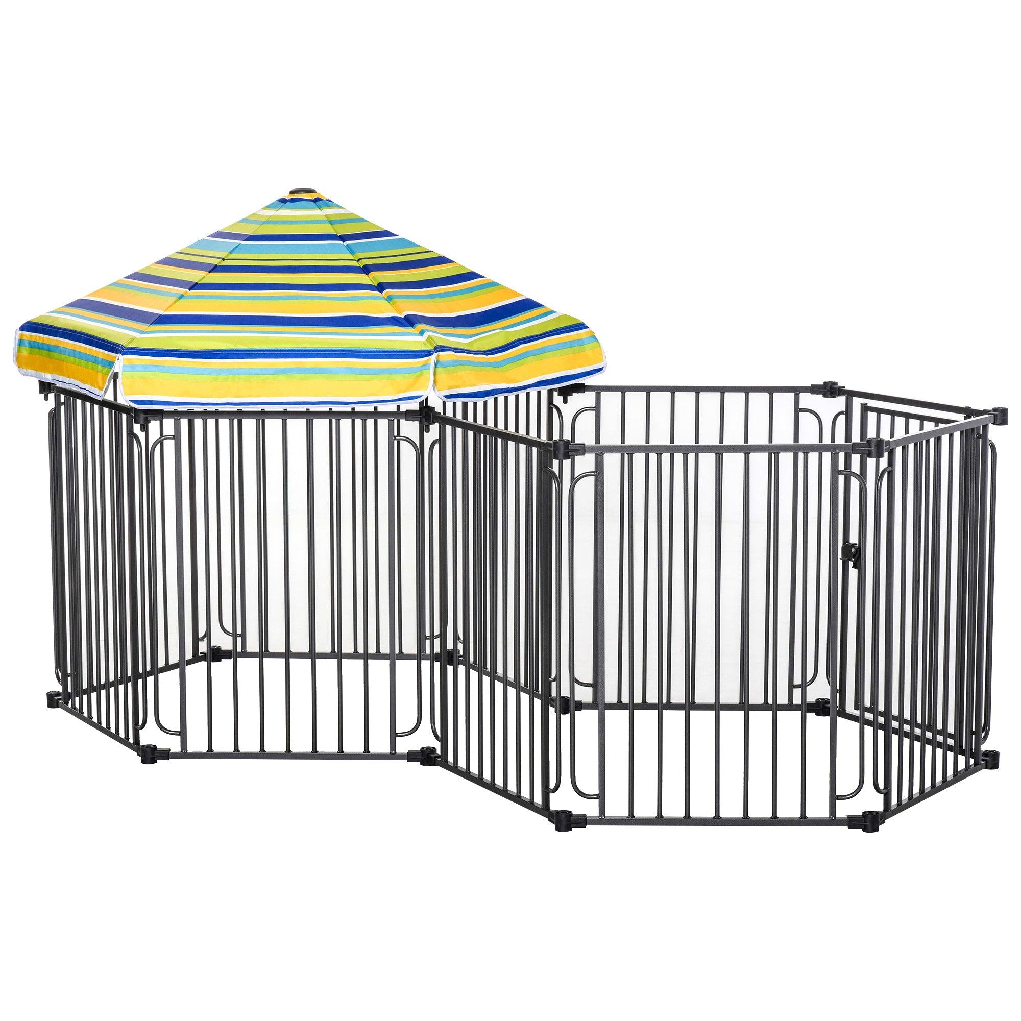 Best Dog Playpen with Door & Removable Cover - Indoor/Outdoor Pet Play Yard for Small & Medium Dogs (47