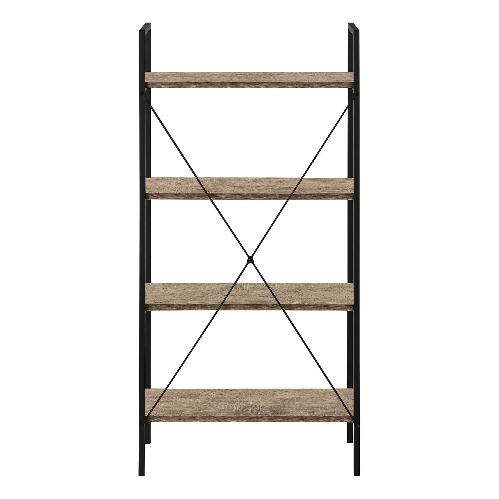 Monarch 4-Tier Bookshelf - 78-Inch Tall Wooden Bookcase for Home & Office Storage | Perfect for Living Room, Bedroom, or Study Organization