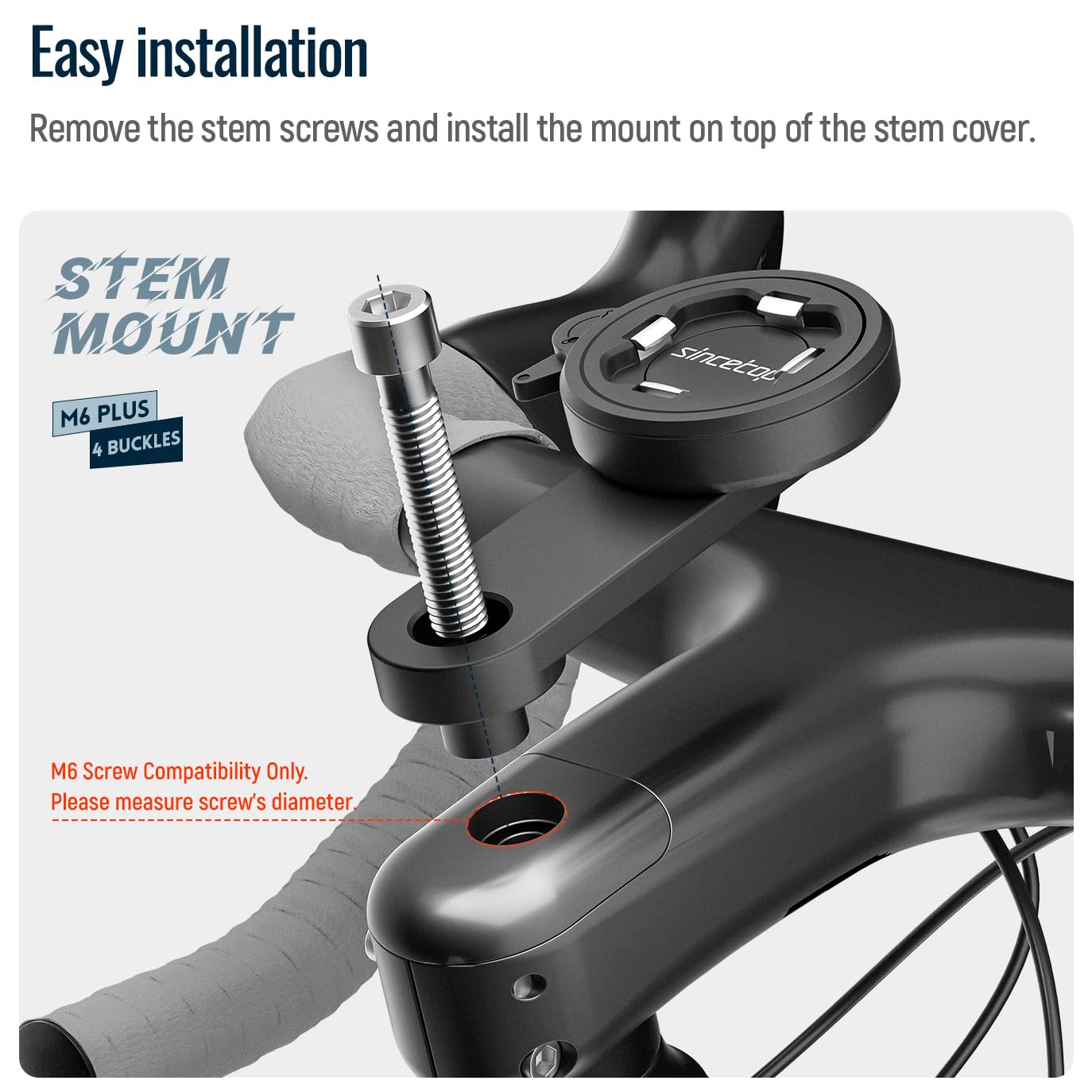 Sincetop Bike Phone Mount - Universal Aluminum Handlebar Phone Holder for Mountain & Road Bicycles | Quick Release C-2 Series (2nd Gen) | Perfect for Cycling, Commuting & Outdoor Adventures
