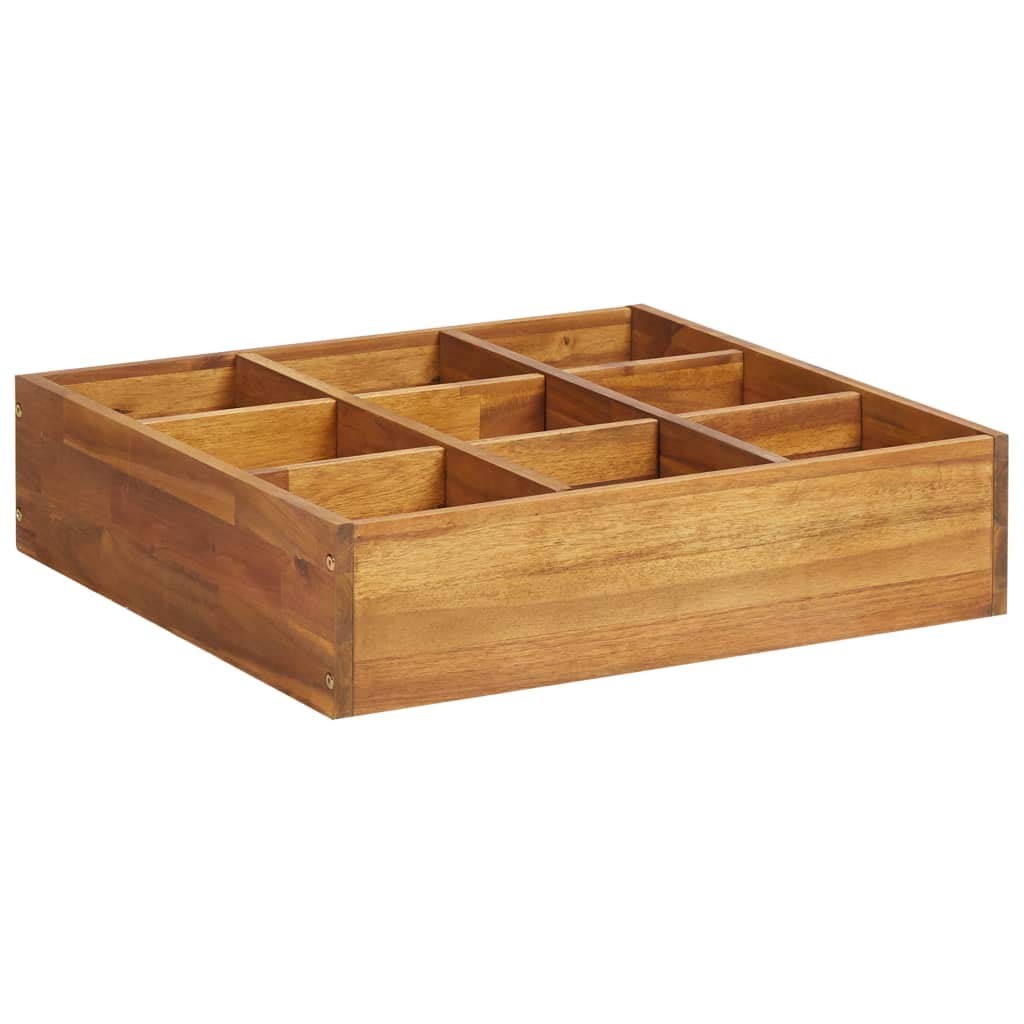 Premium CHARMMA Acacia Wood Herb Garden Raised Bed Planter Box - 23.6