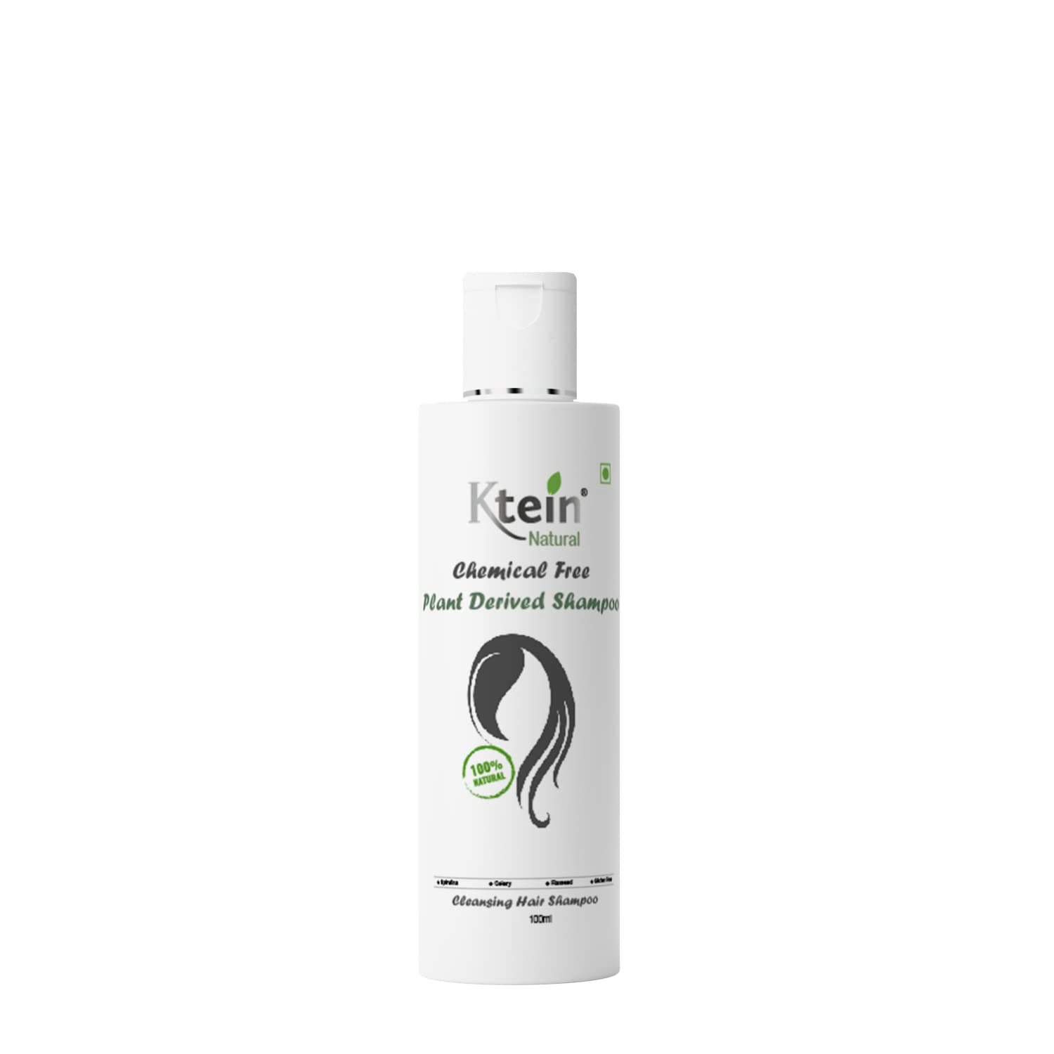 Ktein Natural Chemical-Free Plant-Derived Shampoo (100ml) - Gentle & Organic Hair Care for Daily Use, Travel & Sensitive Scalp