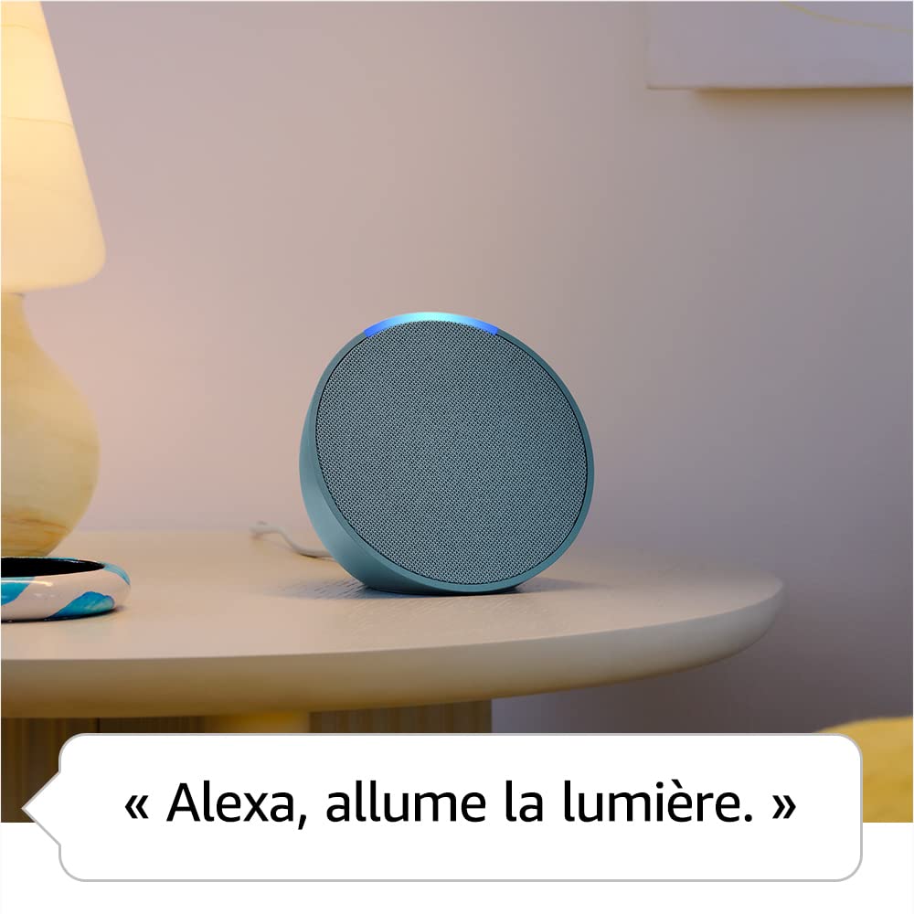 Echo Pop (New Generation) | Compact Bluetooth & Wi-Fi Smart Speaker with Rich Sound & Alexa | White | Perfect for Home, Office & Outdoor Use