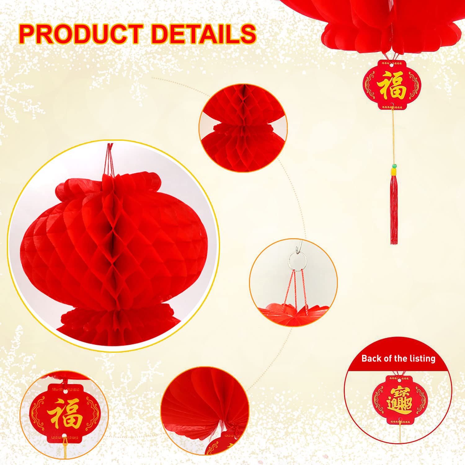 30 Pieces 10-Inch Red Chinese Lanterns - Traditional Lunar New Year Decorations for Spring Festival, Lantern Festival, Wedding & Party Decor | Perfect for Home, Garden, Restaurant & Event Decorations