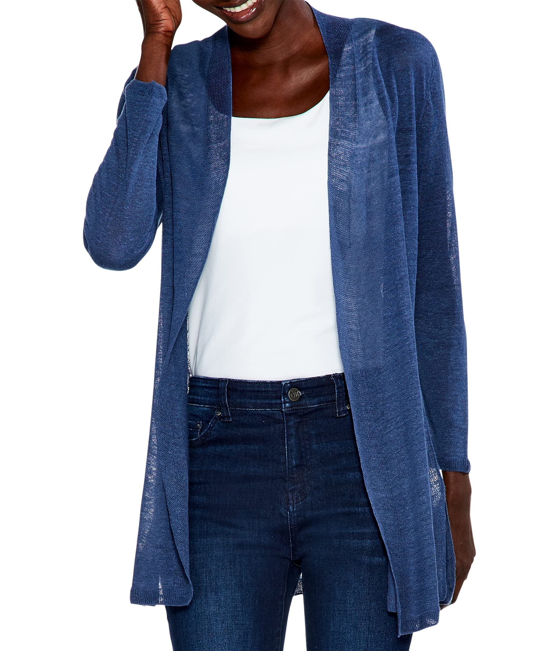 NIC+ZOE Women's Long Open Front Cardigan Sweater - Soft Knit Wrap Duster for Office, Lounge & Layering Outfits
