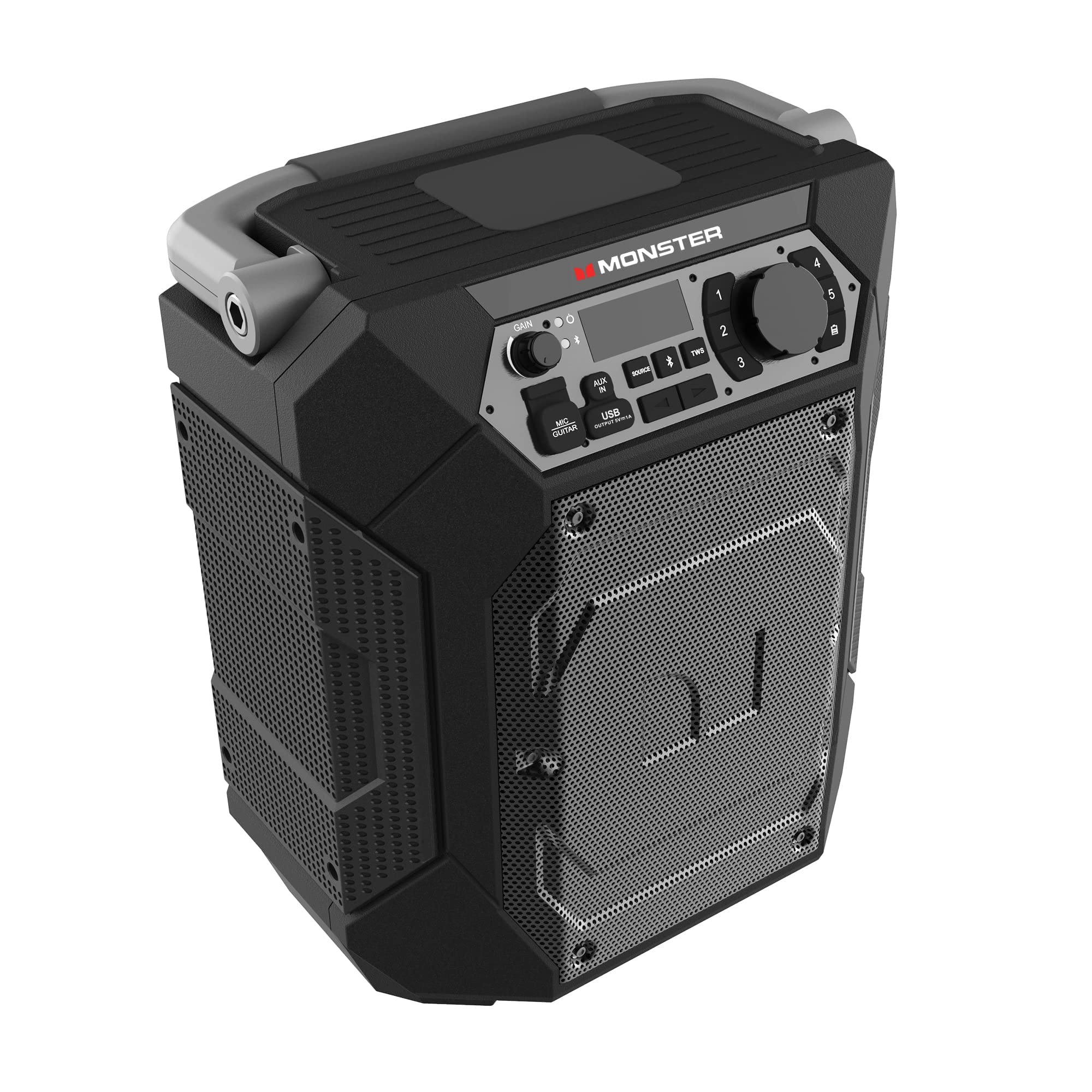 Monster Rocker 270 Sport - 60W Portable Bluetooth Speaker with 24H Playtime, IPX4 Waterproof, TWS Pairing for Indoor & Outdoor Use | Perfect for Beach, Camping, Pool Parties & Home Entertainment