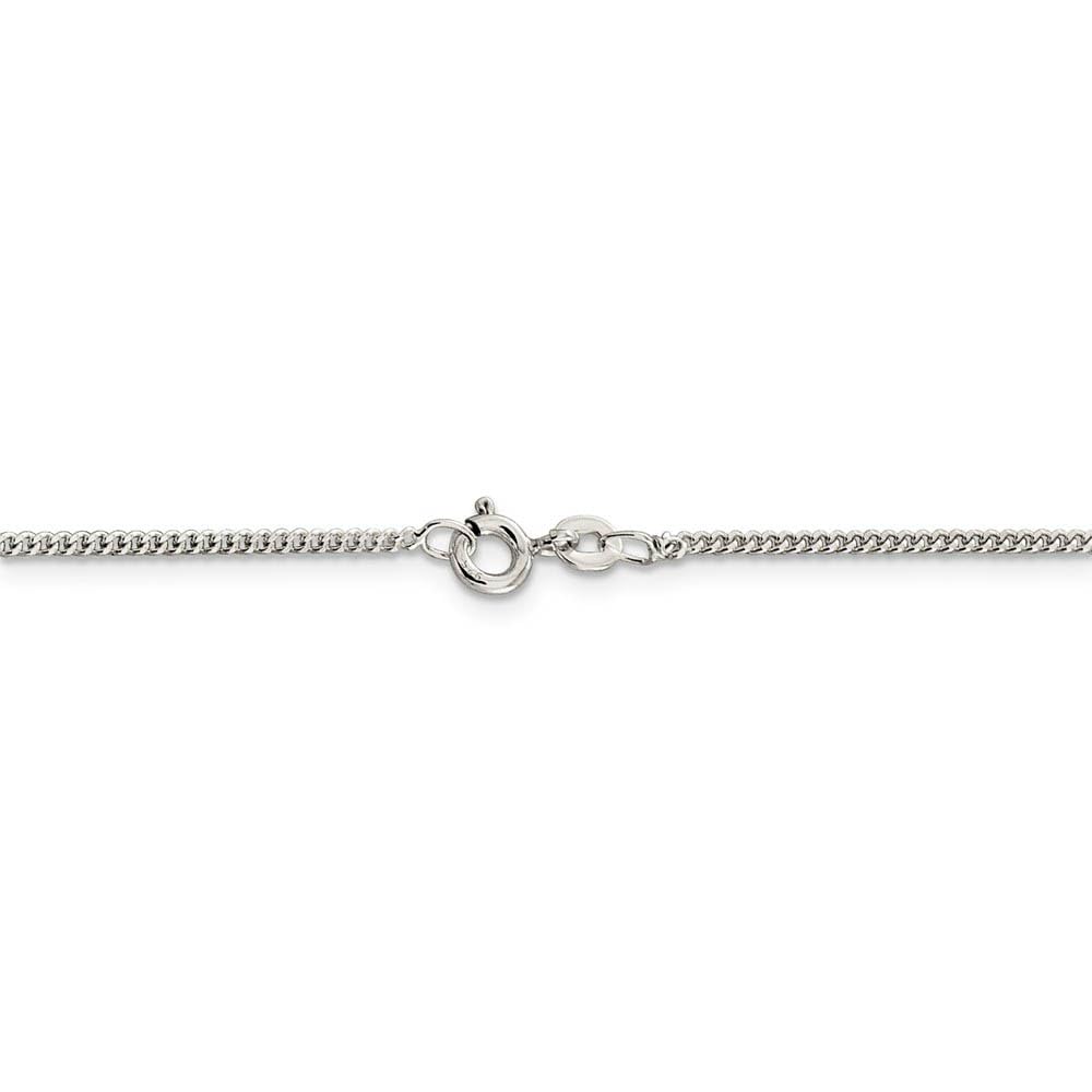 1.5mm Sterling Silver Curb Chain Necklace for Women - Elegant & Durable