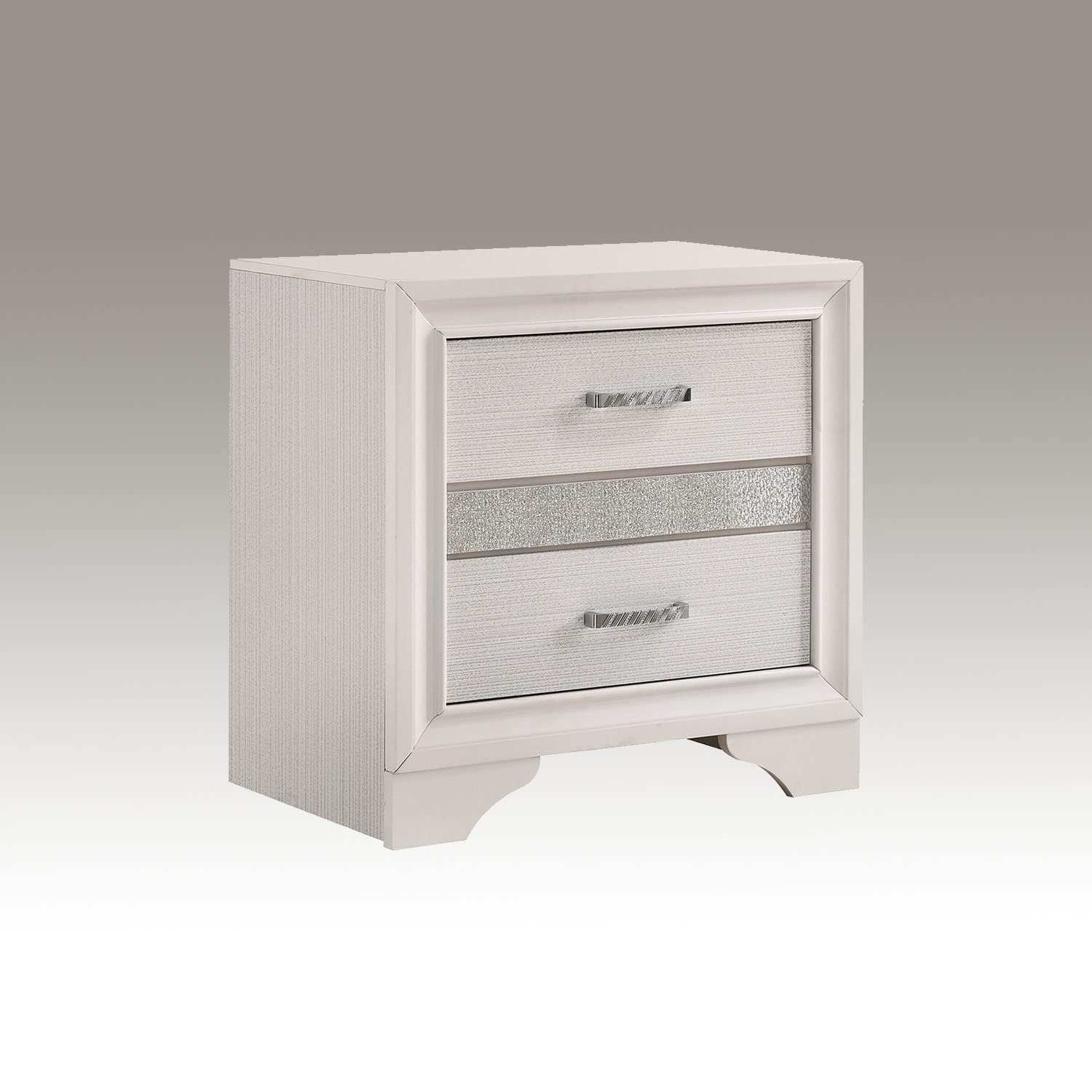 Simple Relax 2-Drawer White Wooden Nightstand - Modern Bedside Table for Bedroom, Living Room & Nursery - Perfect for Storage & Décor