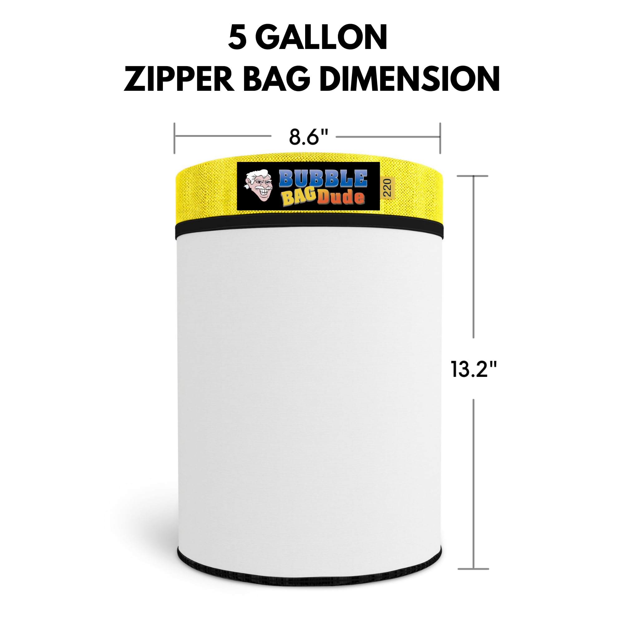 BUBBLEBAGDUDE 5 Gallon Bubble Bag Machine with 220 Micron Zipper Bag - 110V Herbal Extraction Filter System for Straining & Filtering | Perfect for Making Hash, Rosin & Essential Oils at Home
