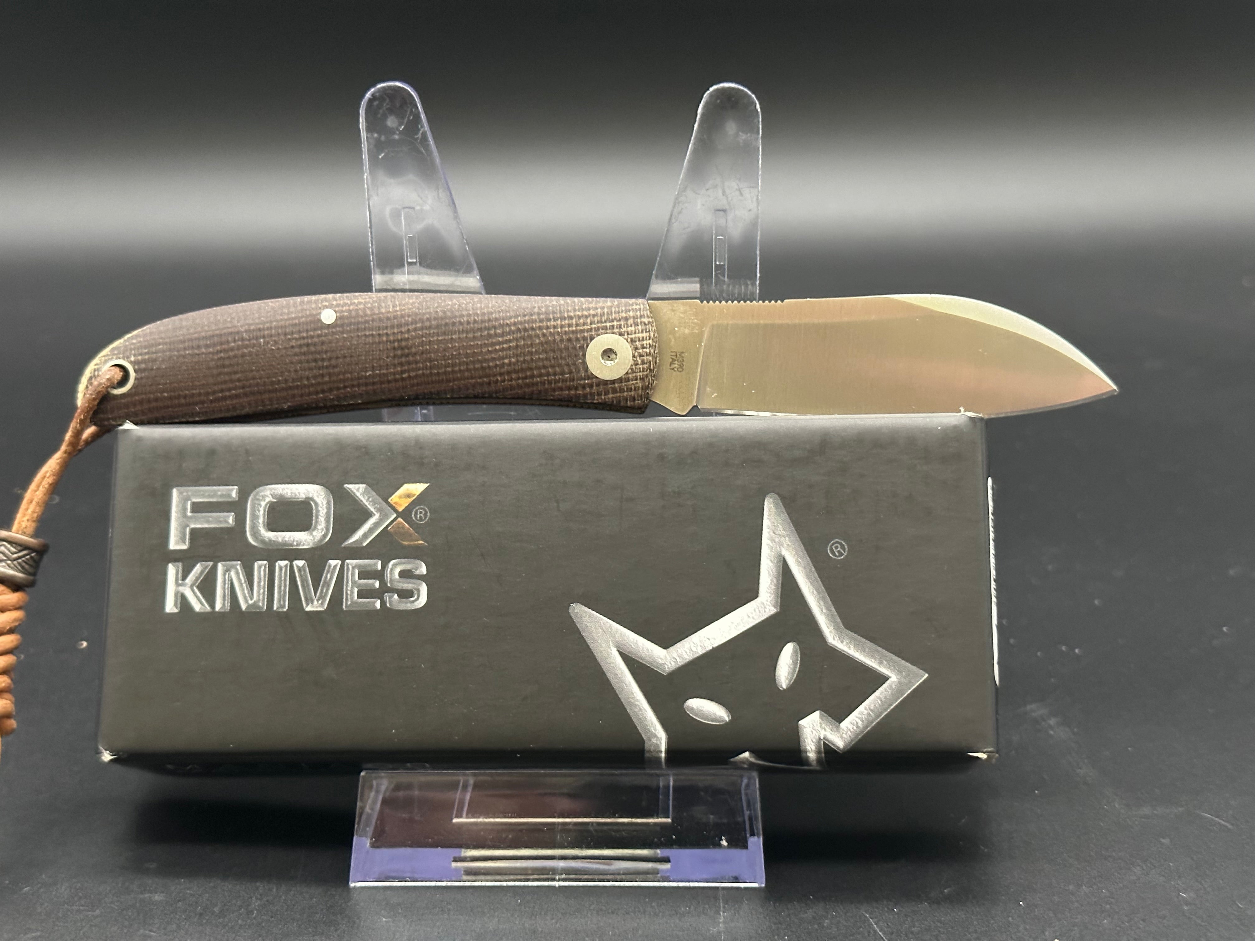 Fox Livri FX273 Slipjoint Pocket Knife - Premium M390 Blade with Natural Micarta Scales - EDC, Camping & Outdoor Survival Tool