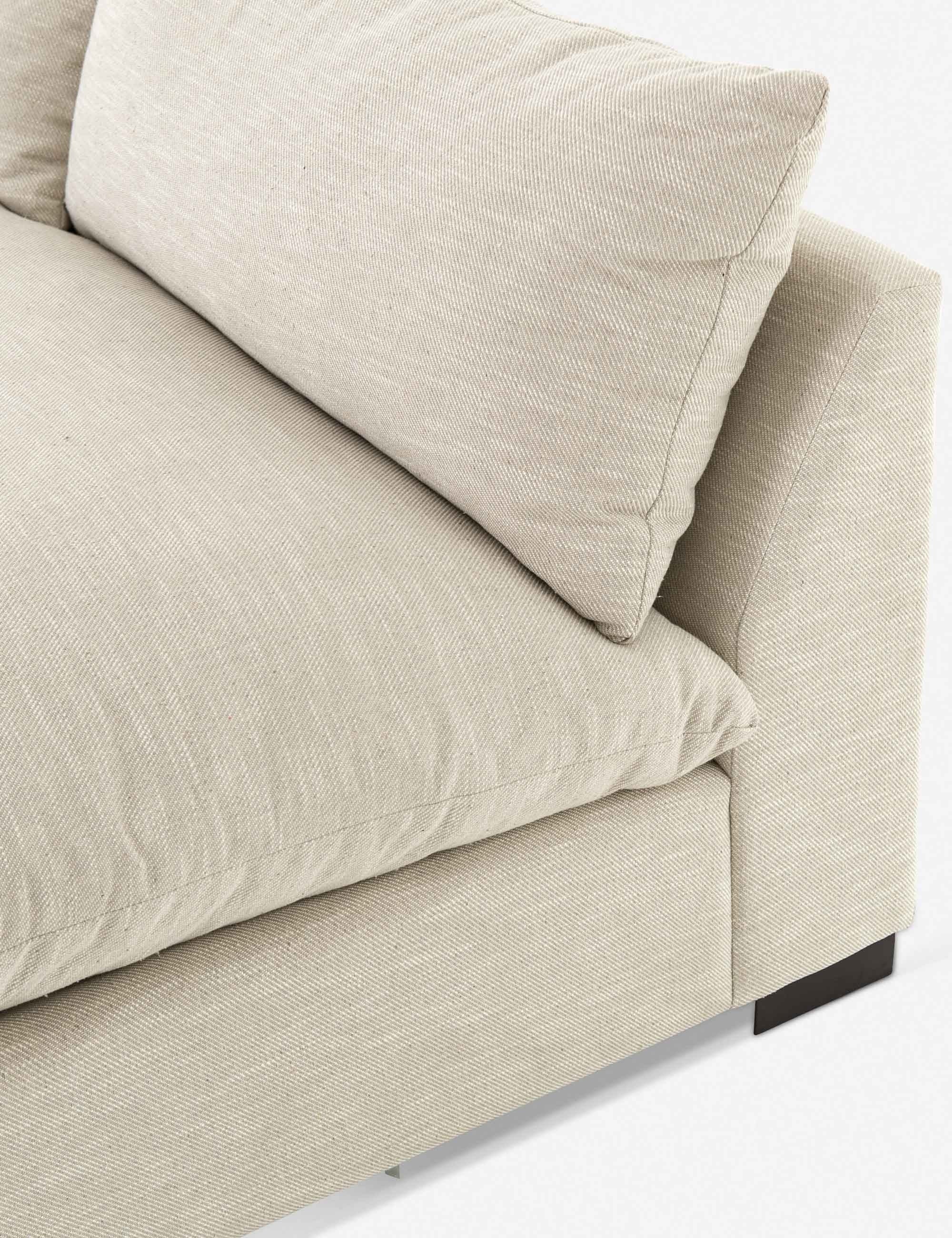 Decima Sectional Sofa - Modern L-Shaped Couch with Reversible Chaise, Soft Fabric Upholstery, Sturdy Wooden Frame - Perfect for Living Room, Family Room, and Home Theater Seating