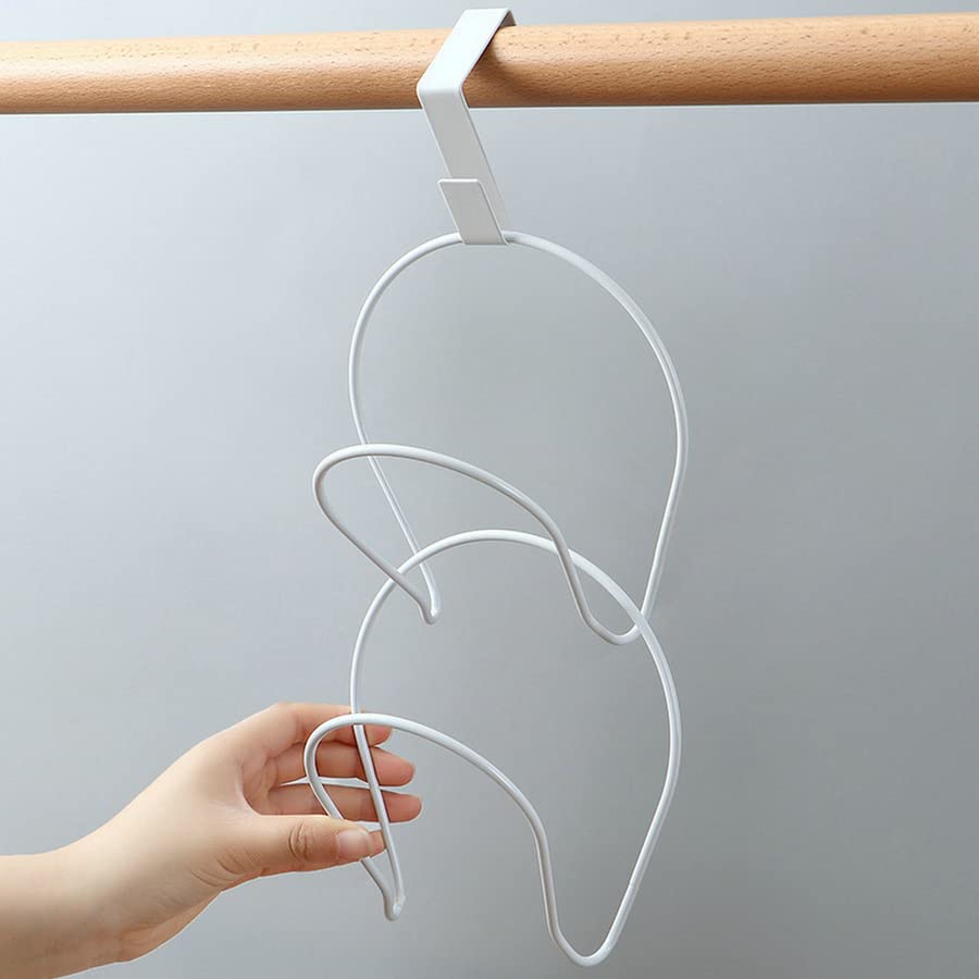 Detachable Baseball Cap Rack & Hat Display Holder - Door Closet Organizer for Clothes, Scarves, Towels - Round Storage Shelf for Home & Office (White) - Perfect for Bedroom, Closet & Entryway Organization