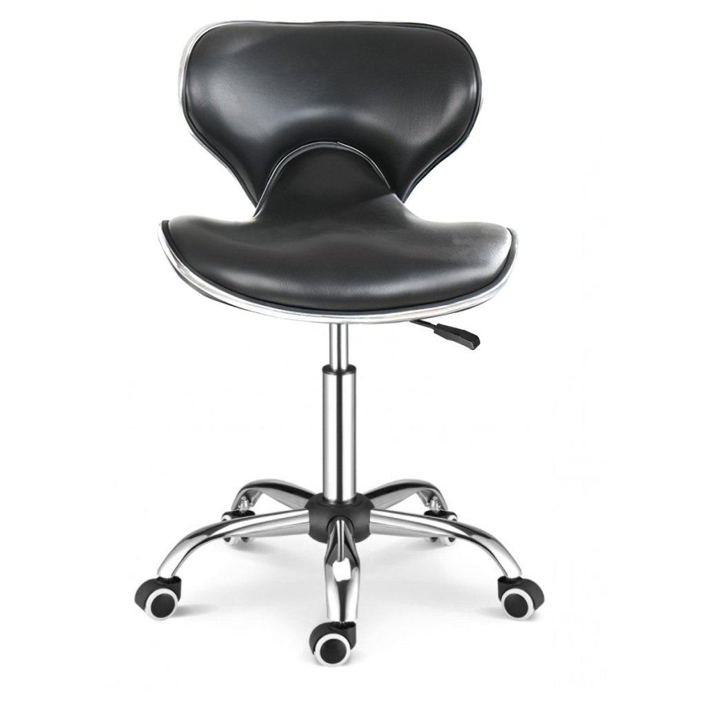 Premium Butterfly Hydraulic Lift Rolling Stool - Adjustable Height Ergonomic Rolling Chair for Salon, Tattoo & Medical Use - RSWB201/2 - Ideal for Hair Stylists, Tattoo Artists & Healthcare Professionals