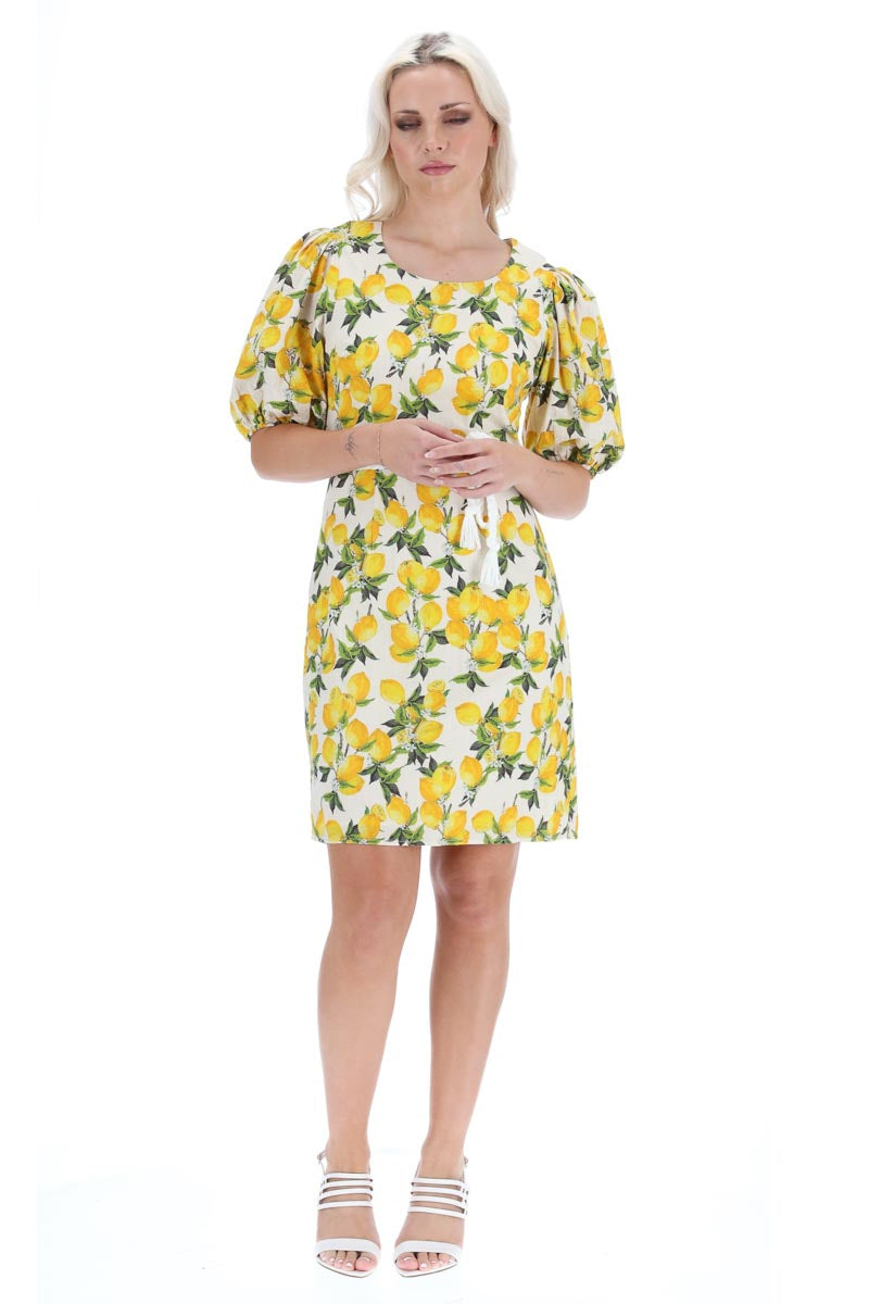 Amelie Mini Dress | Flowy Summer Dress in Lemon Yellow | Perfect for Beach Vacations, Brunch Dates & Casual Outings