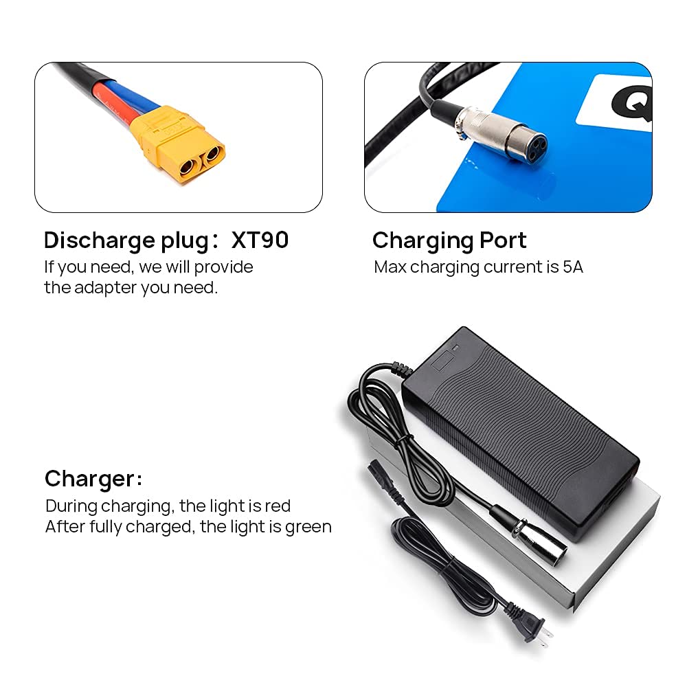48V 20AH 30A Lithium Battery for Electric Bike & Scooter - High Power 1200W Rechargeable E-Bike Battery Pack - Perfect for Commuting, Off-Road Riding & Urban Transportation
