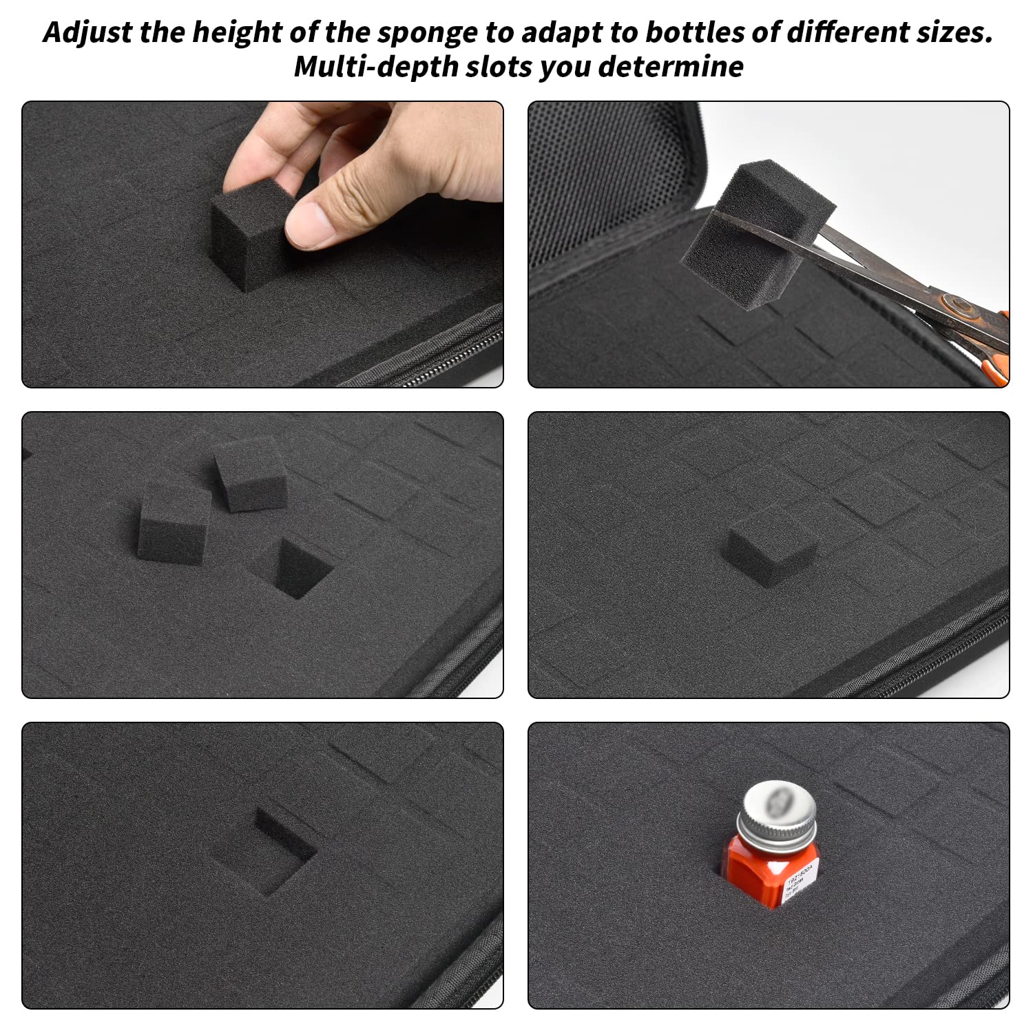 **Testors Model Paint Storage Case - 60 Bottle Organizer with 9 Fine Detail Mini Brushes | Enamel Paint Container (Black) | Perfect for Hobbyists, Artists & Miniature Painters**