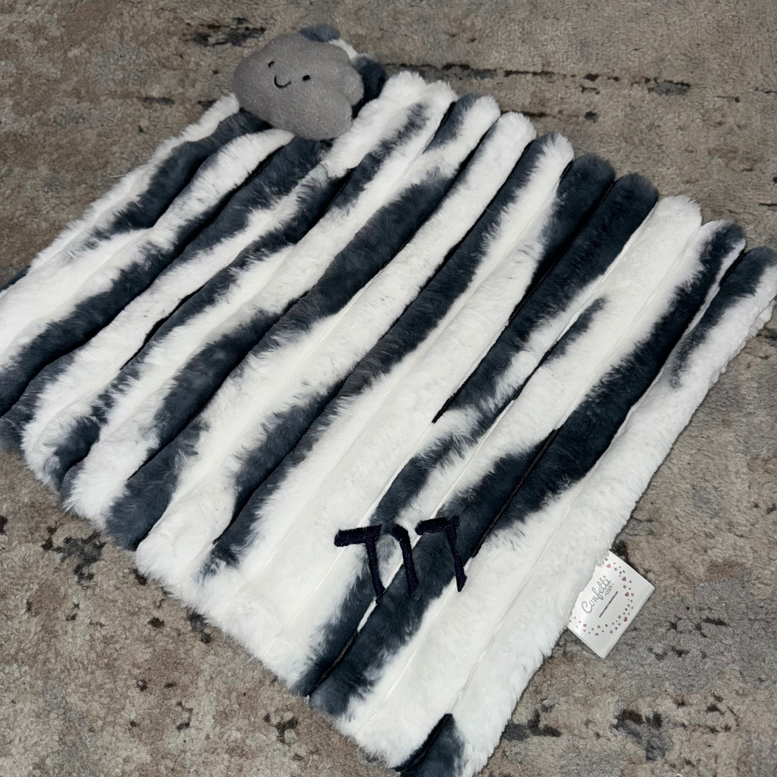 Soft Confetti Navy and White Security Blanket for Babies - Comforting Sensory Blanket for Newborns, Infants & Toddlers - Perfect for Soothing, Napping & Travel