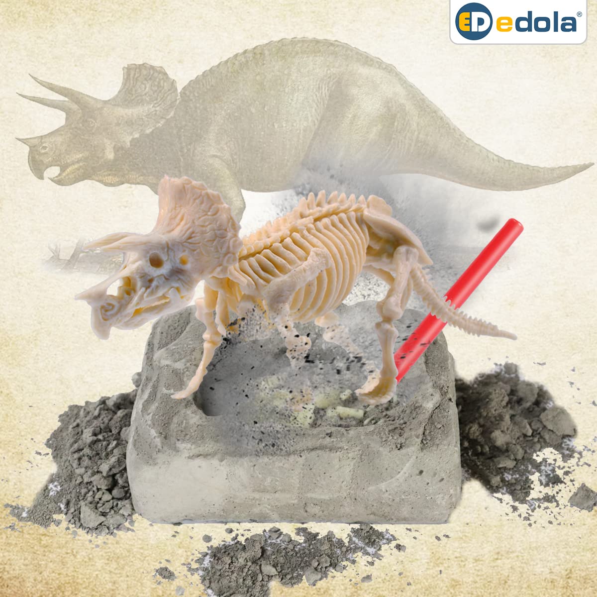 Dinosaur Fossil Dig Kit for Kids - 2 Pack STEM Science Kit with Triceratops & Tyrannosaurus Bones | Educational Archaeology Toy for Boys & Girls | Perfect for Birthday Gifts & Classroom Activities