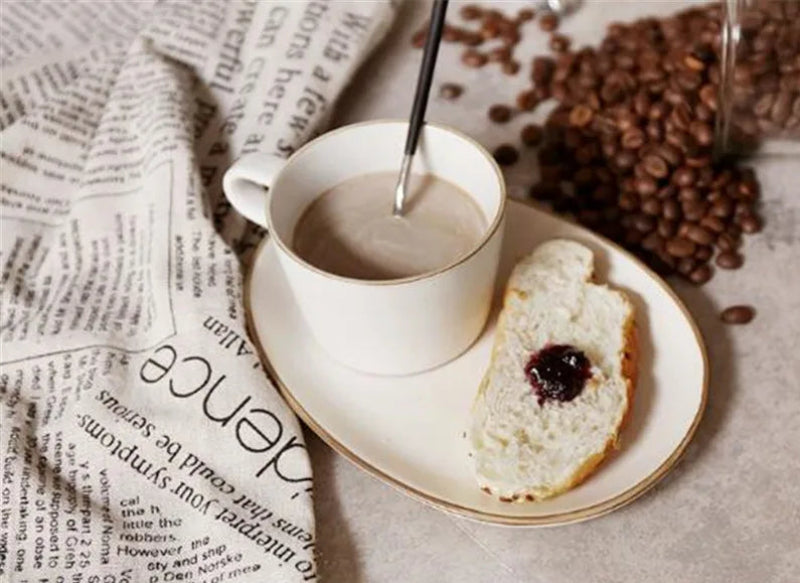 Premium Stoneware Cup and Saucer Set - Elegant Coffee & Tea Set for Home, Cafe, or Restaurant Use - Durable Ceramic Contour Design - Perfect for Espresso, Cappuccino, and Afternoon Tea