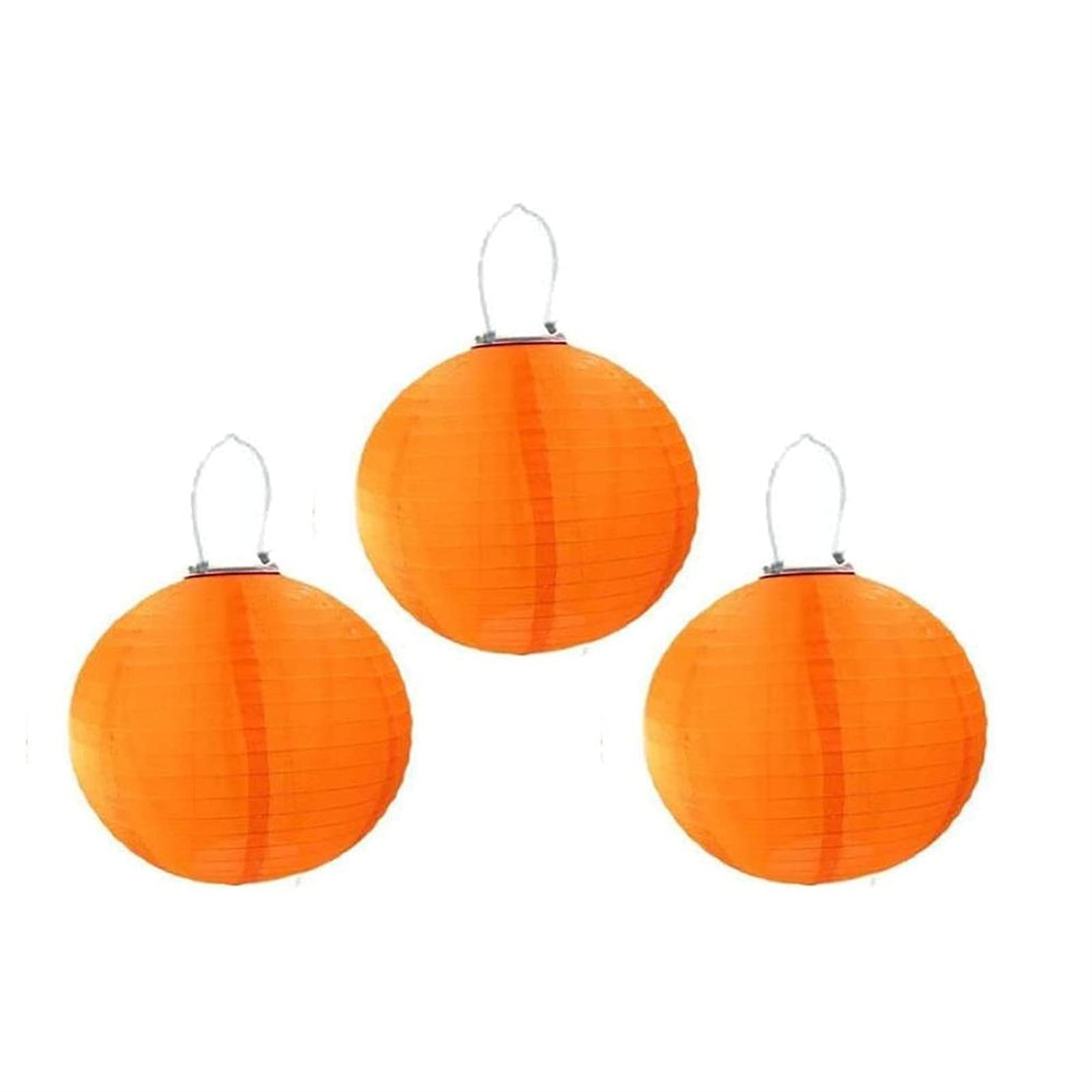 3-Pack Solar Powered Hanging Lanterns - 12