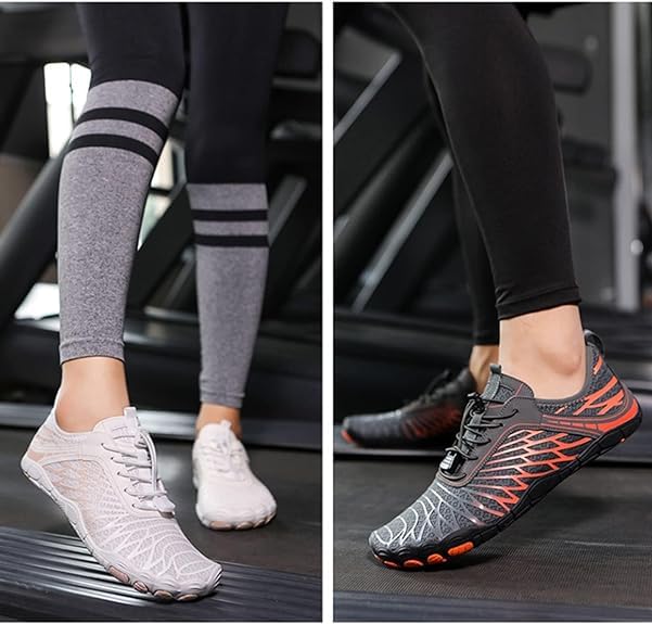 Healthy Non-Slip Barefoot Shoes for Women & Men - Wide Toe Box Hiking Boots, Walking & Running Sneakers - Breathable Lightweight Trail Shoes for Outdoor Activities, Gym Workouts & Daily Wear - White Size 7.5