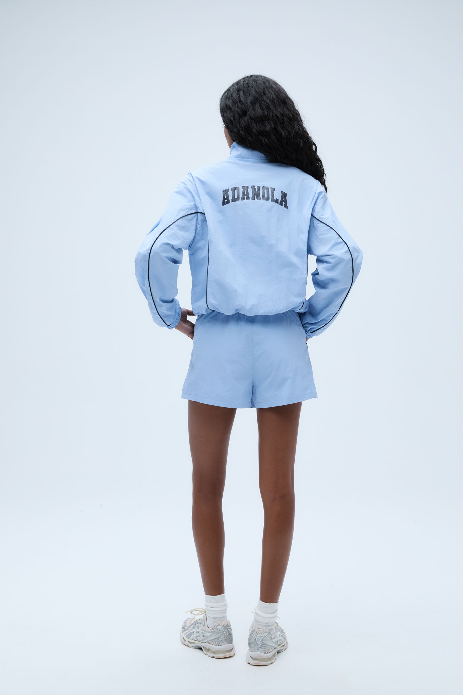 Varsity Half Zip Track Jacket for Men & Women | Lightweight Athletic Pullover | Powder Blue | Perfect for Running, Gym & Casual Wear