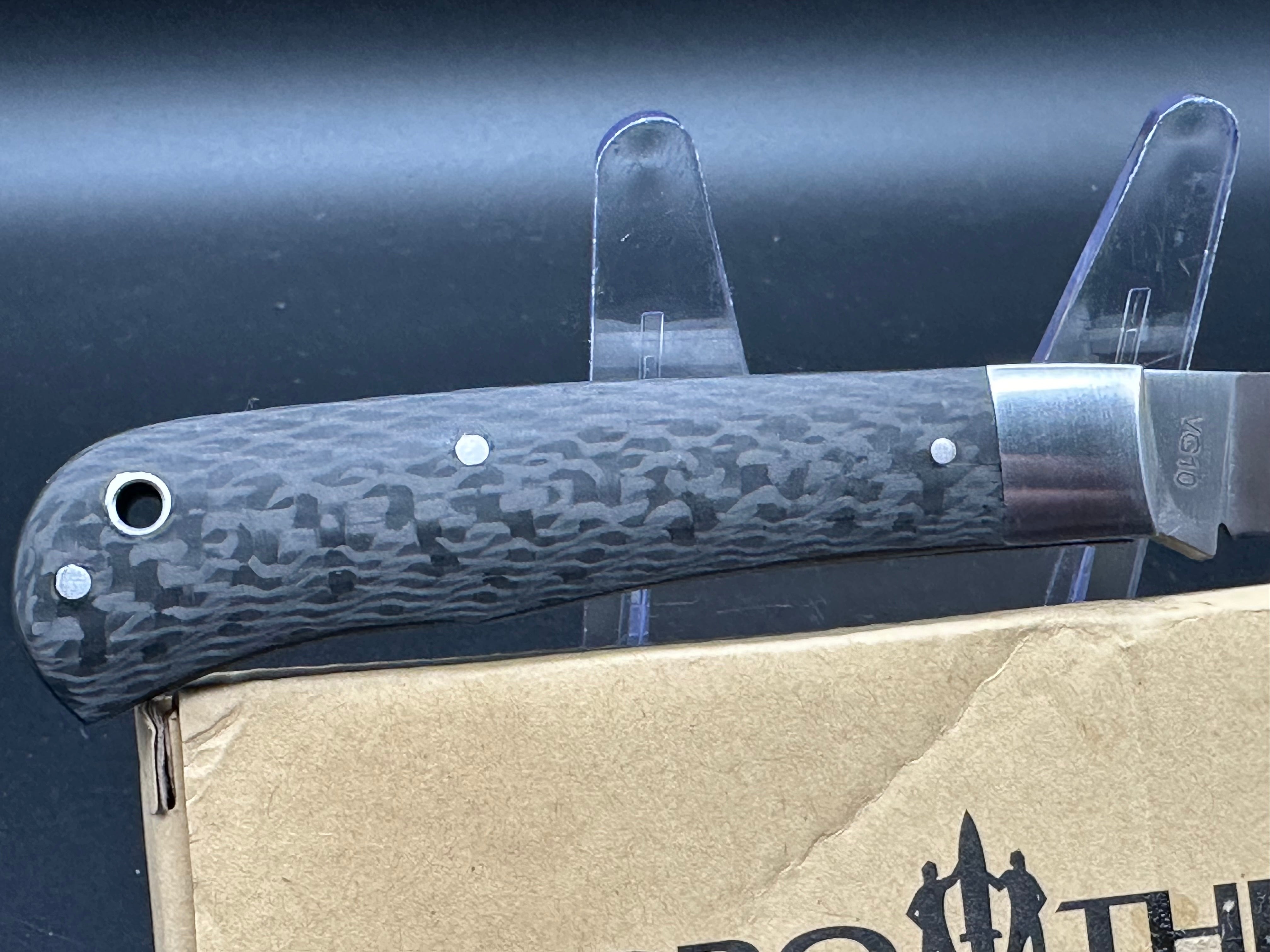 Brother 1516 VG10 Folding Knife with Carbon Fiber Handle - EDC, Camping, Hunting & Outdoor Survival Tool