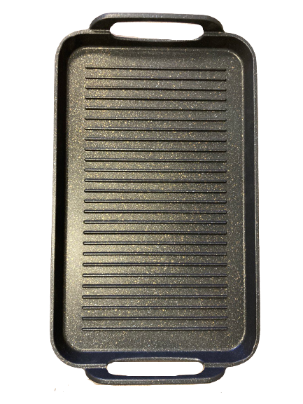 2-Pack Non-Stick Marble Griddle Pan for Gas, Electric & Induction Stoves – Double Ribbed Grill for Perfect Pancakes, Steaks & More – Ideal for Home Cooking & Outdoor BBQ