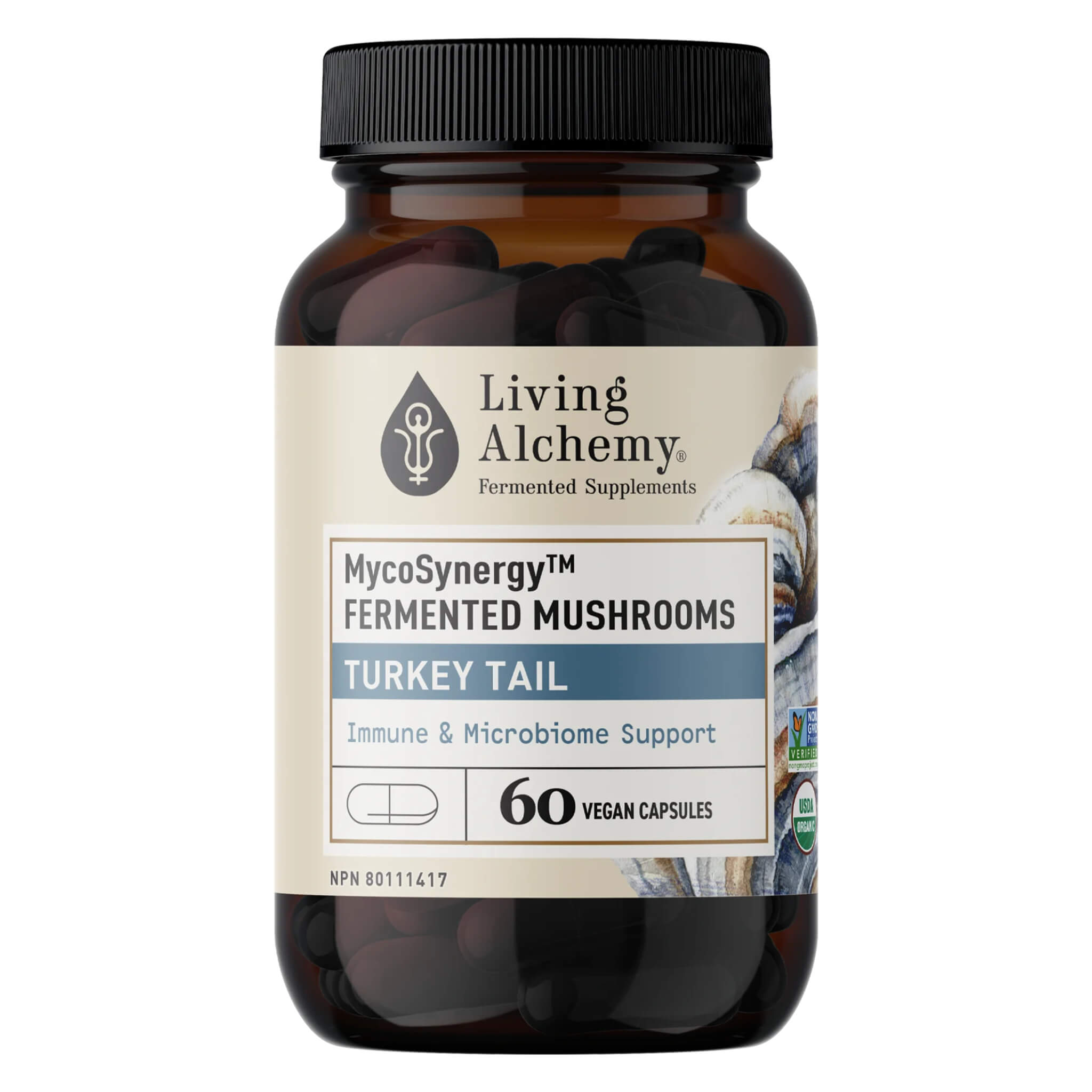 MycoSynergy Organic Fermented Turkey Tail Mushroom Supplement - Immune Support & Wellness Boost for Daily Health