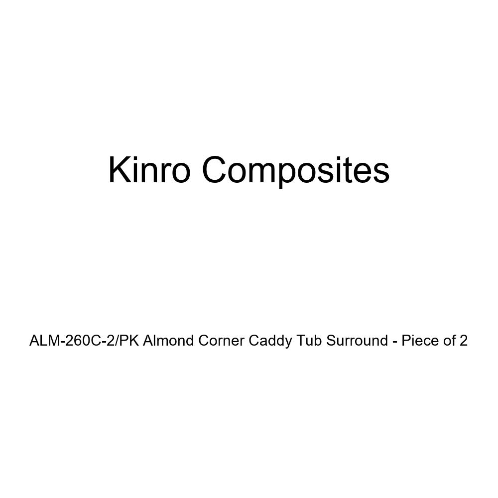 Kinro Composites ALM-260C-2/PK Almond Corner Caddy Tub Surround - 2-Piece Set for Bathroom Shower Organization & Storage | Water-Resistant & Durable Design for Home Renovation