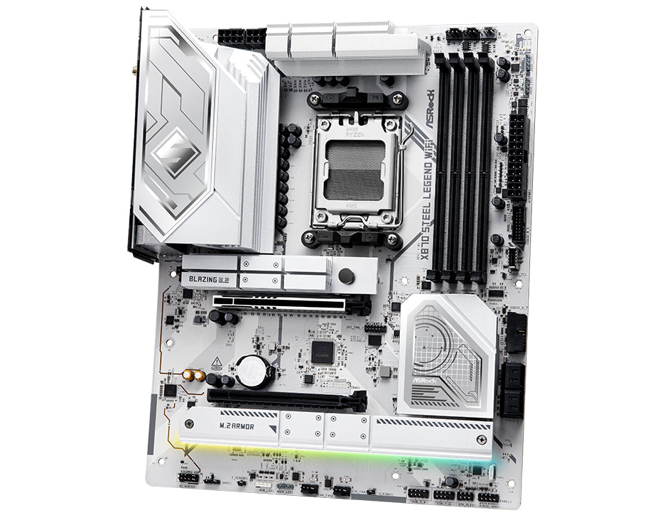 ASRock X870 Steel Legend WiFi AMD X870 Socket AM5 ATX Motherboard - High Performance Gaming & Workstation PC Build for Streaming, Content Creation & VR