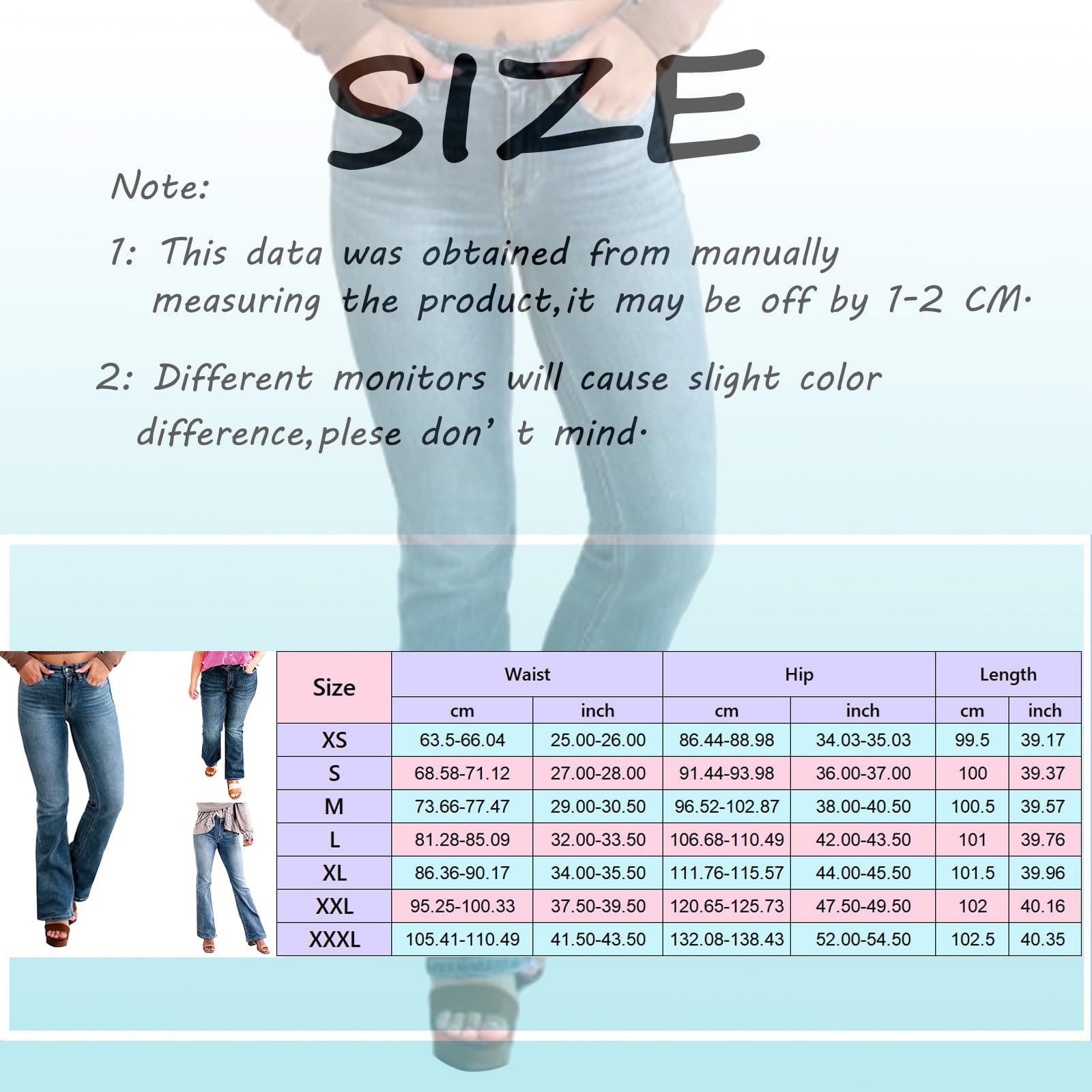 Trendy Y2K Bootcut Jeans for Women - High Waisted Bell Bottom Denim Pants with Tummy Control, Plus Size Flare Flared Jeans 2024 | Perfect for Casual Outfits, Fall Fashion, and Retro Style
