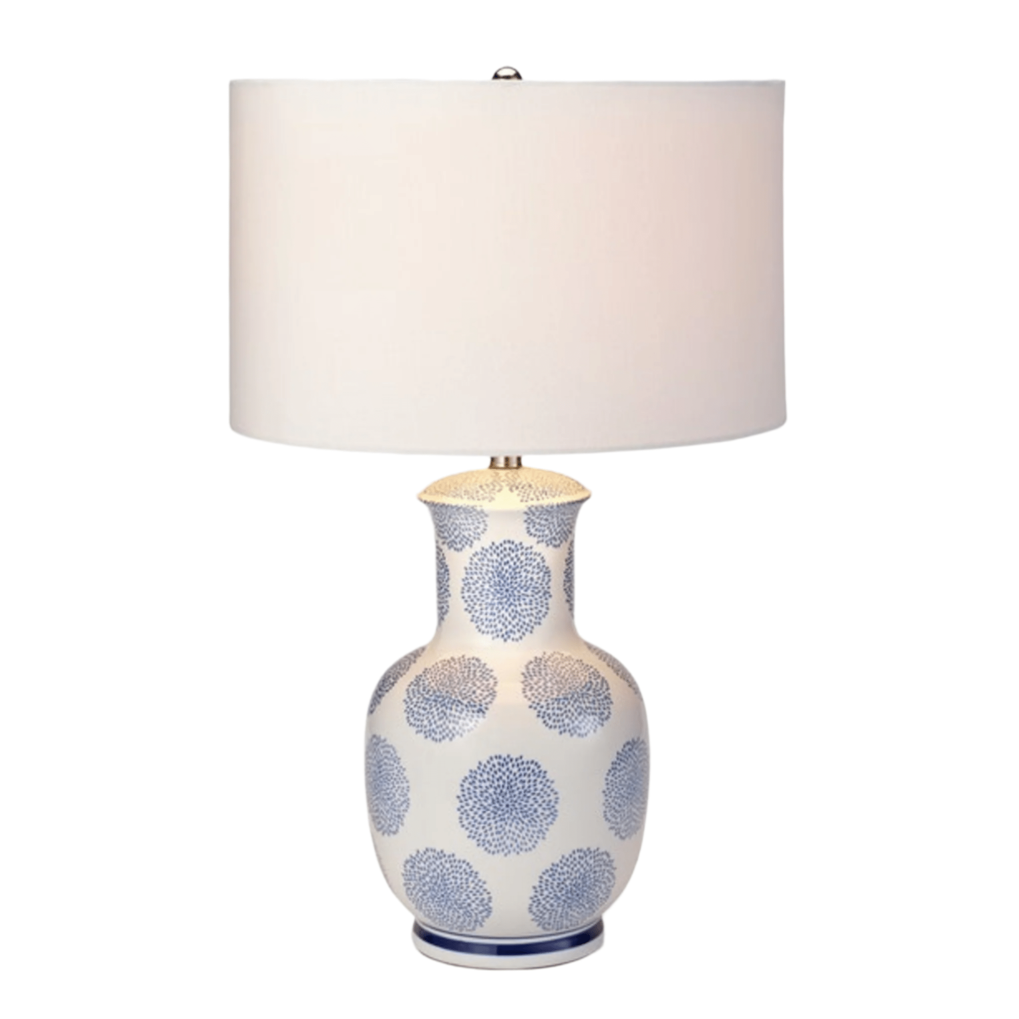 Tideflower Ceramic Table Lamp - Modern Home Decor, 2 Color Options (White & Black) for Bedroom, Living Room, or Office Lighting