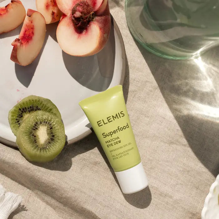 Elemis Superfood Matcha Eye Dew - Hydrating & Brightening Eye Cream for Dark Circles & Puffiness - Perfect for Morning Skincare Routine & Travel