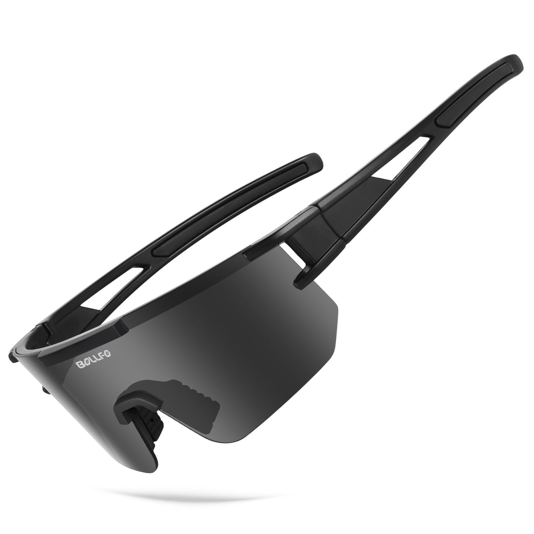 BOLLFO Polarized Sports Sunglasses for Men & Women - UV400 Protection, Lightweight & Shatterproof - Perfect for Baseball, Cycling, Running, Golf & Outdoor Activities