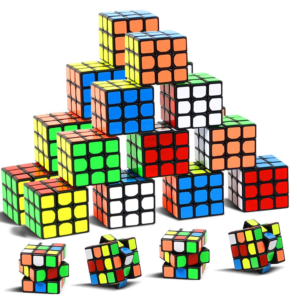 24 Pack Mini Cube Puzzle Set - Eco-Friendly Safe Material with Vivid Colors | Classroom Gifts, Party Favors for Kids | Fun Brain Teaser Game for Boys & Girls | Perfect for Birthday Parties, School Rewards & Family Game Nights