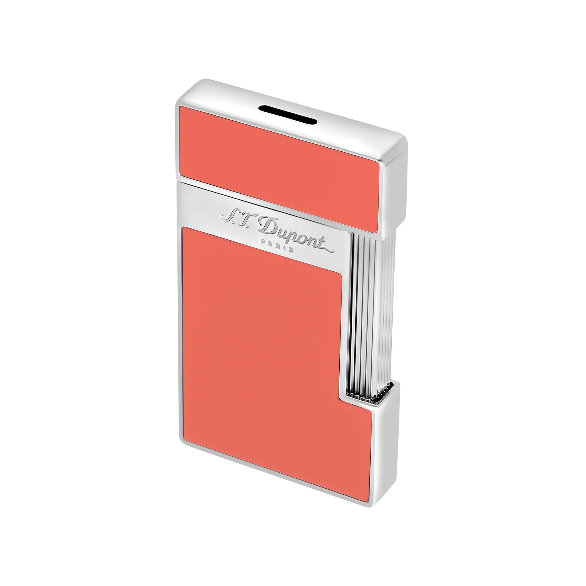 S.T. Dupont Slimmy Coral Lacquer & Chrome Lighter - Premium Luxury Cigar & Cigarette Accessory for Gifts, Collectors & Smoking Enthusiasts