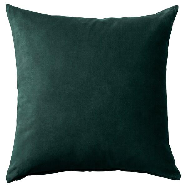 Opulence Velvet Filled 18-Inch Decorative Throw Pillow Cushion - Bottle Green - Perfect for Sofa, Bed & Home Decor
