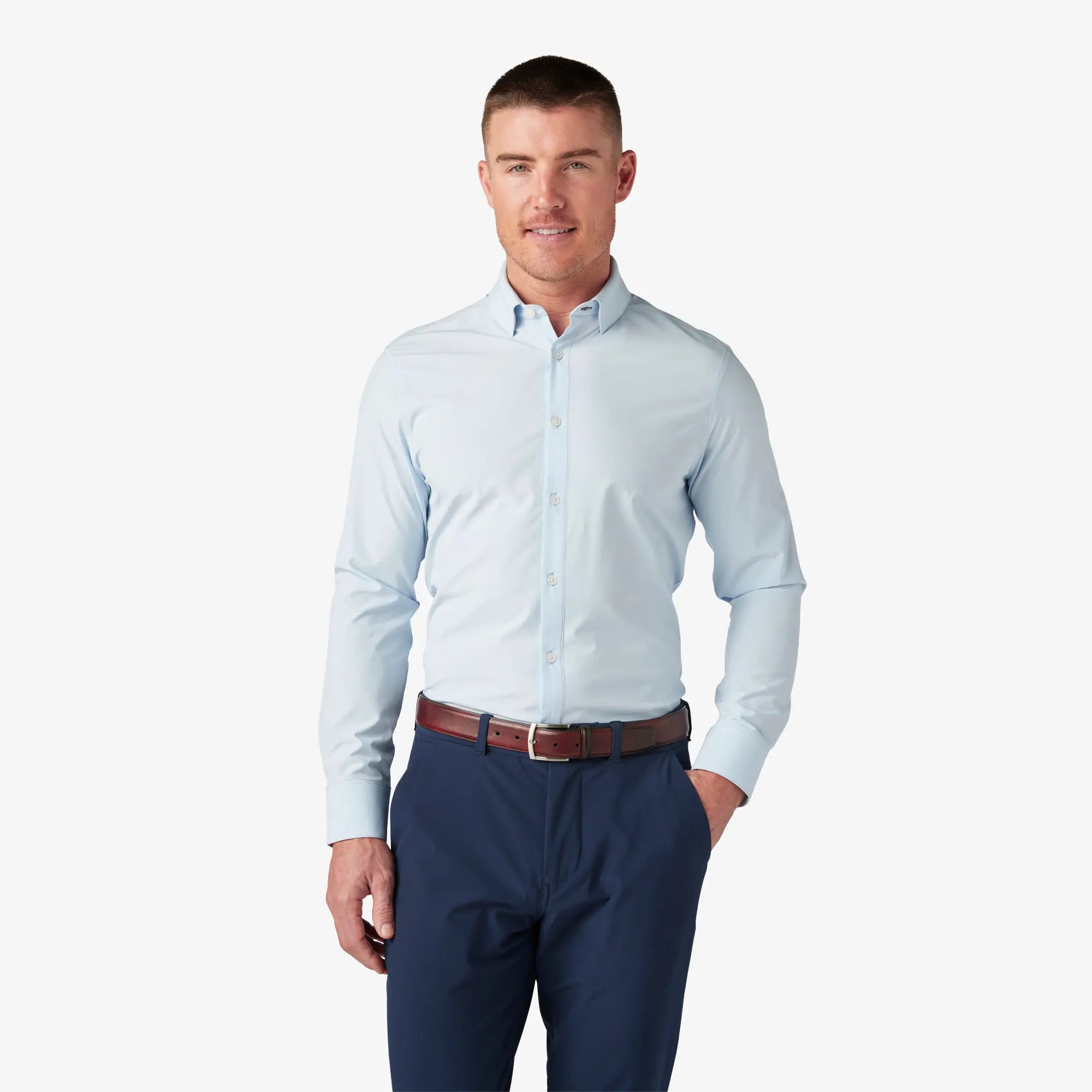 Premium Leeward Men's Dress Shirt - Slim Fit Business Casual Button Down Shirt for Office & Formal Occasions | Wrinkle Resistant & Breathable Fabric for All-Day Comfort
